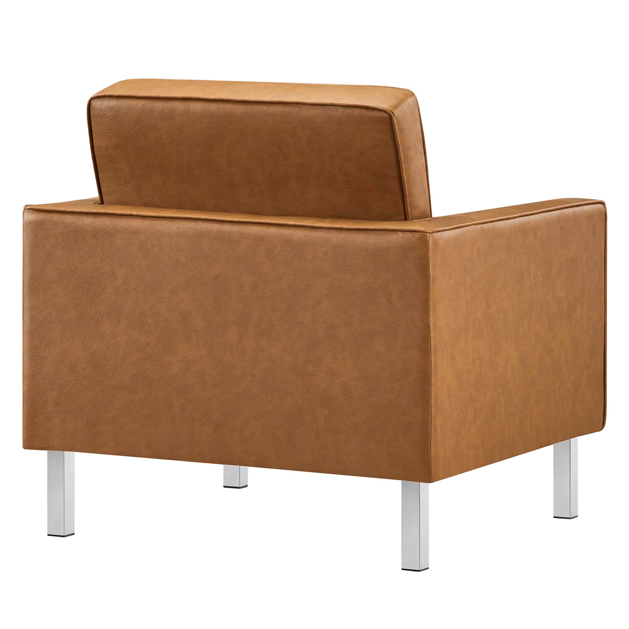 Modway Loft 3-Piece Tufted Vegan Leather Furniture Set