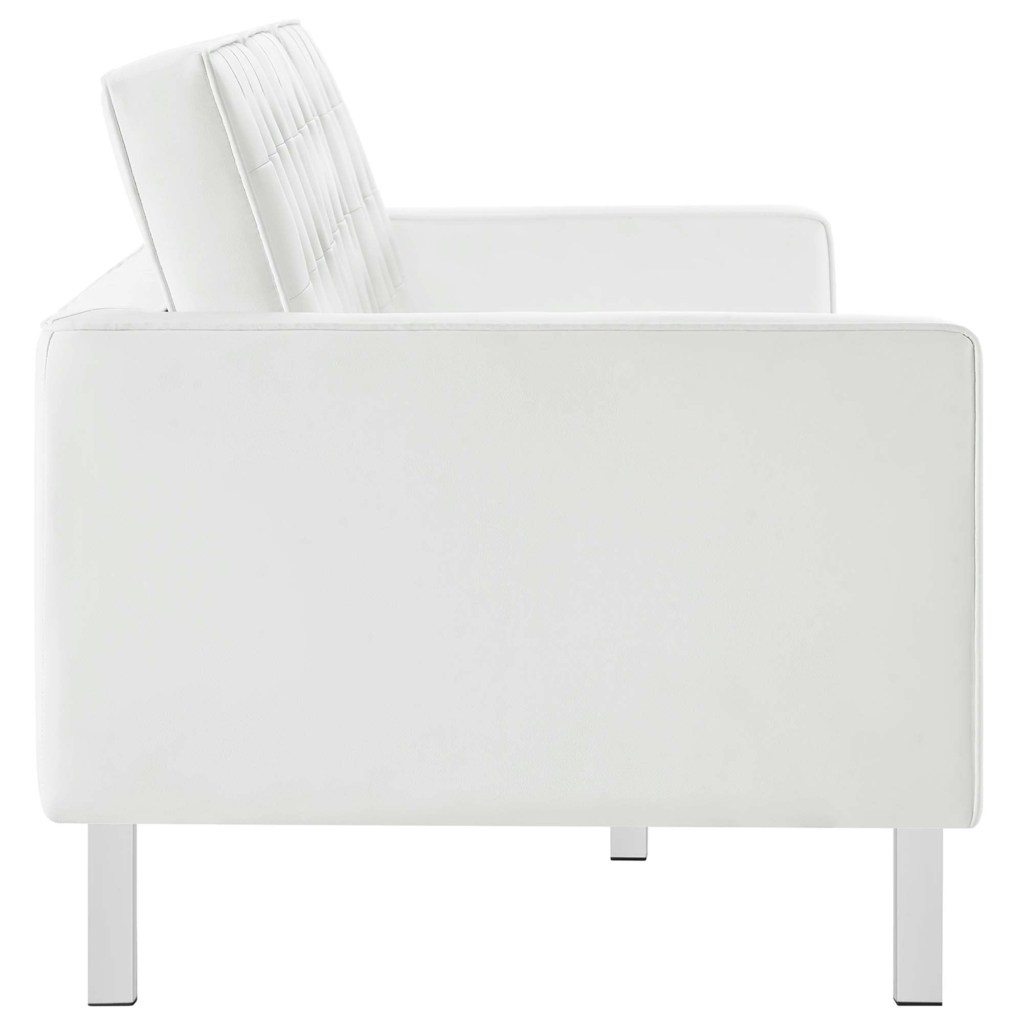 Modway Loft 2-Piece Tufted Vegan Leather Furniture Set