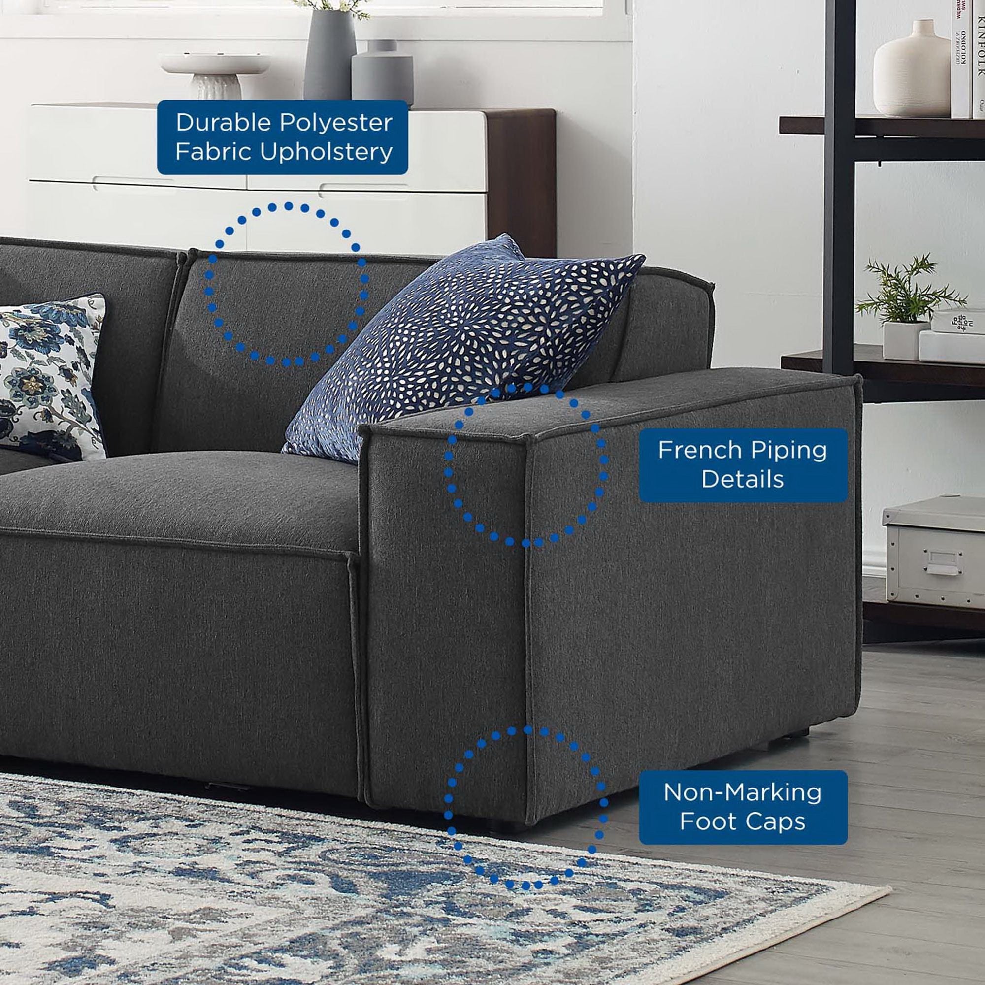 Modway Restore 3-Piece Sectional Sofa