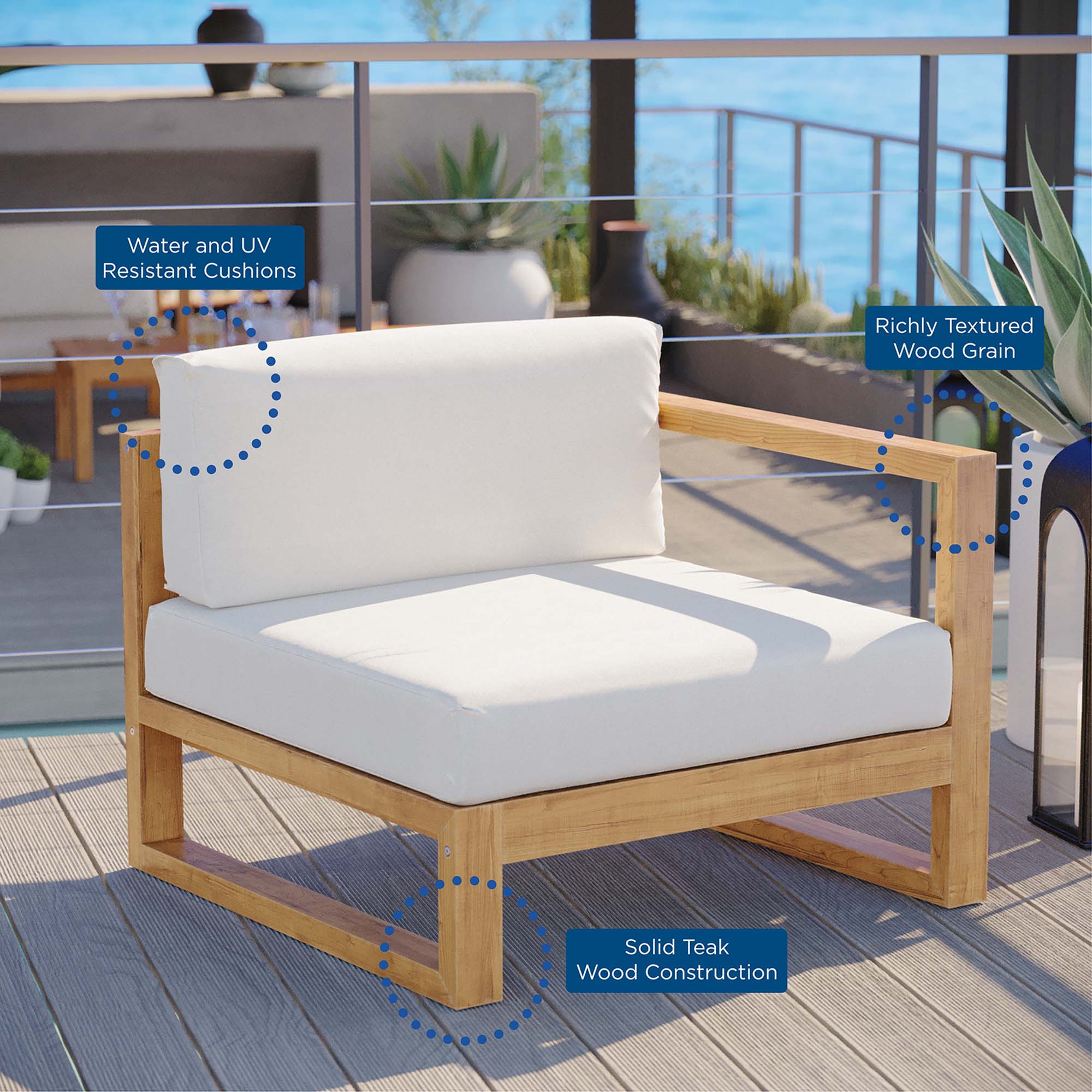 Modway Upland Outdoor Patio Right-Arm Chair