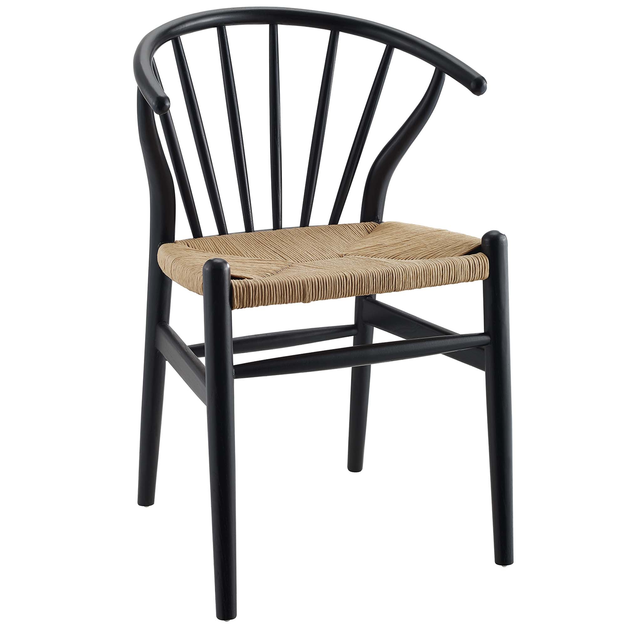 Modway Flourish Spindle Wood Dining Side Chair Set of 2