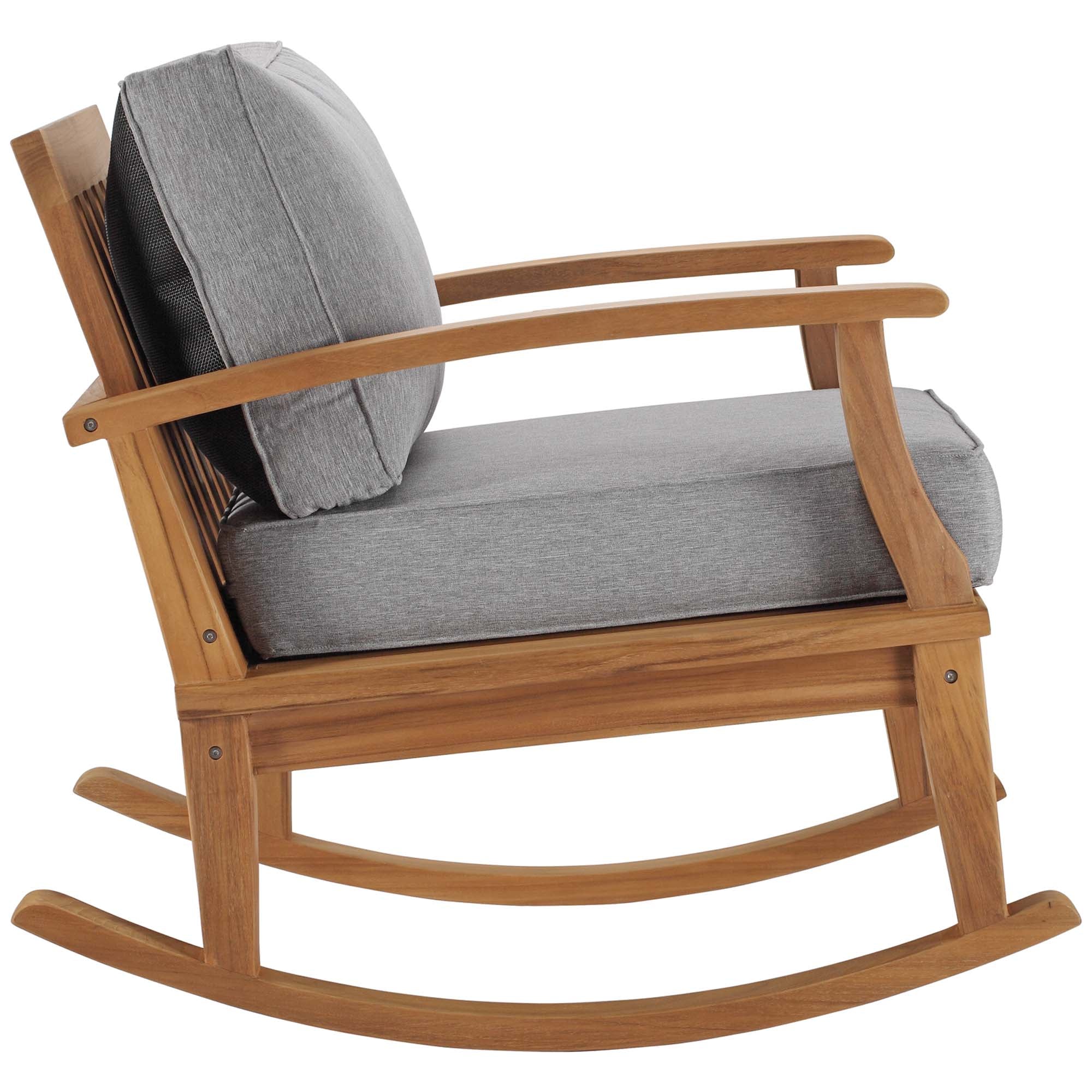 Modway Marina Outdoor Patio Teak Rocking Chair