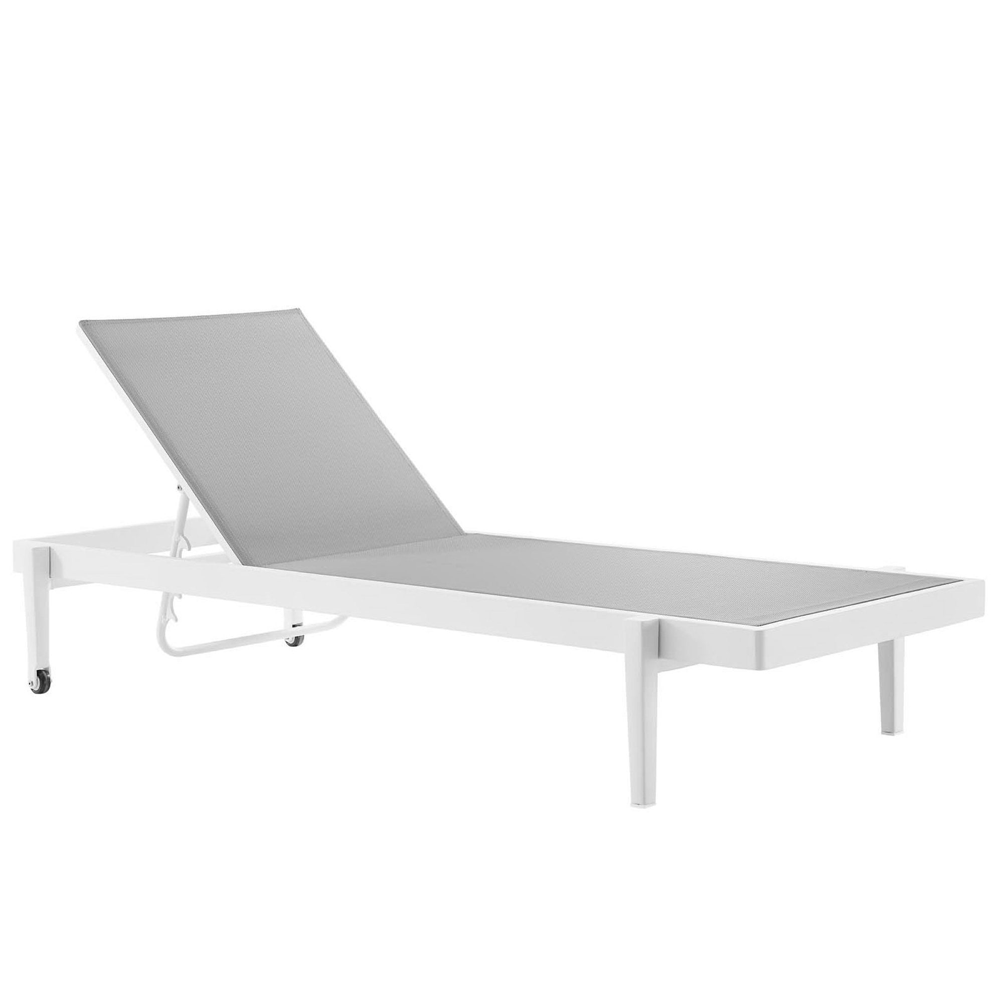 Modway Charleston Outdoor Patio Aluminum Chaise Lounge Chair Set of 4