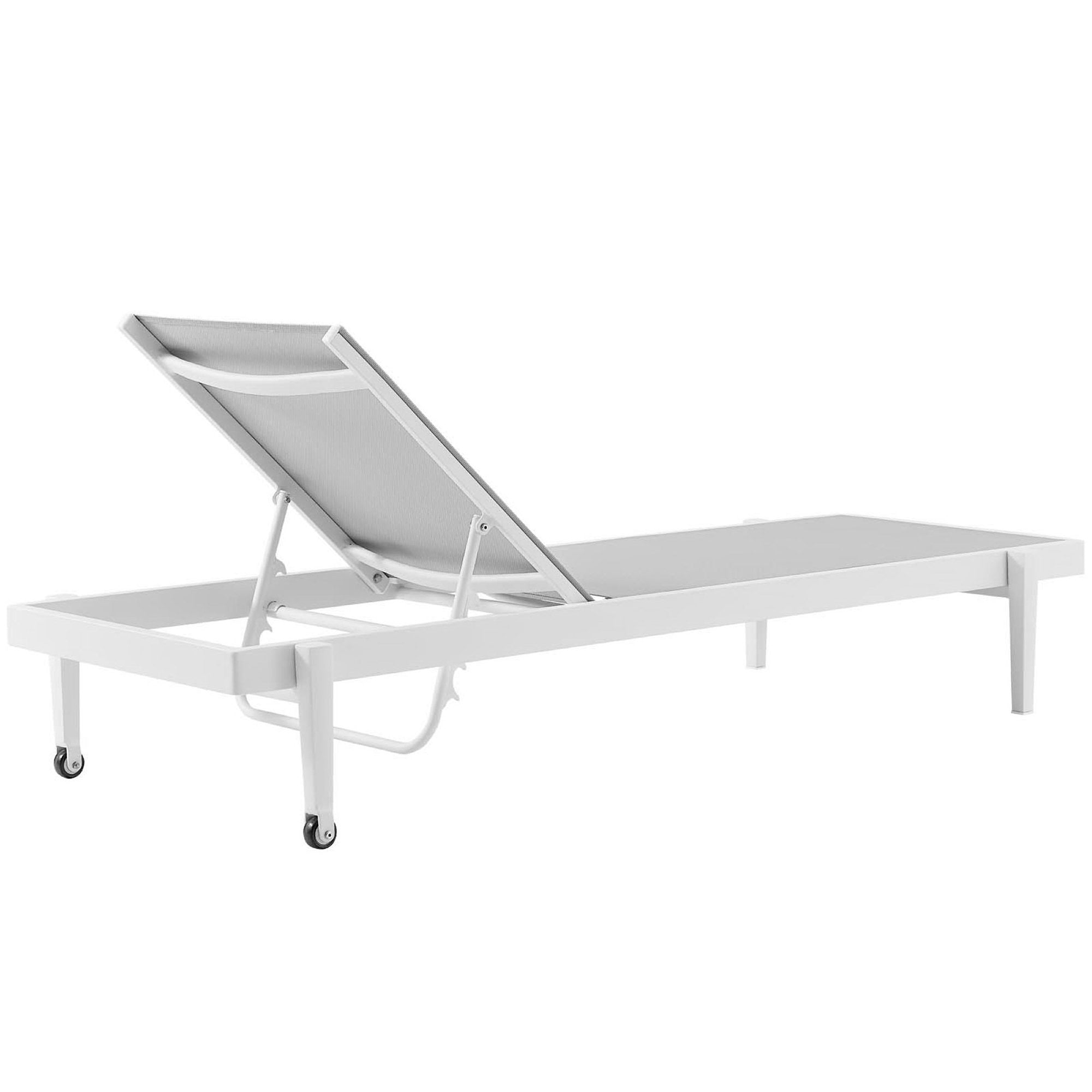 Modway Charleston Outdoor Patio Aluminum Chaise Lounge Chair Set of 4