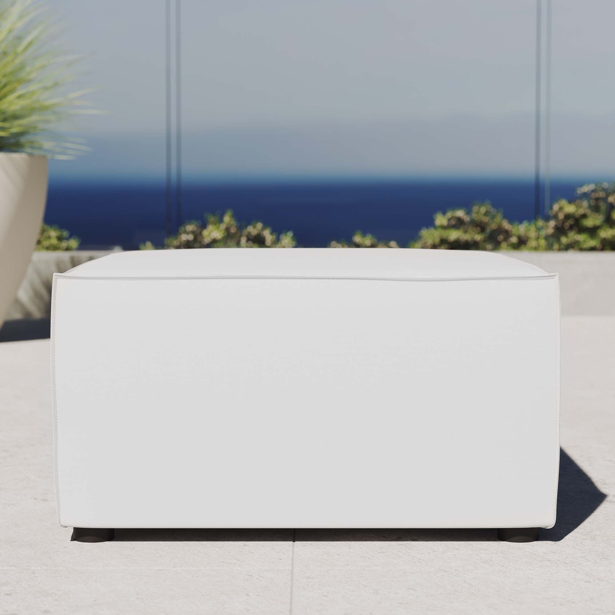 Modway Saybrook Outdoor Patio Upholstered Sectional Sofa Ottoman