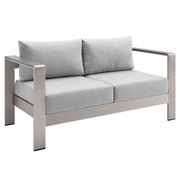 Modway Shore Sunbrella® Fabric Aluminum Outdoor Patio Loveseat