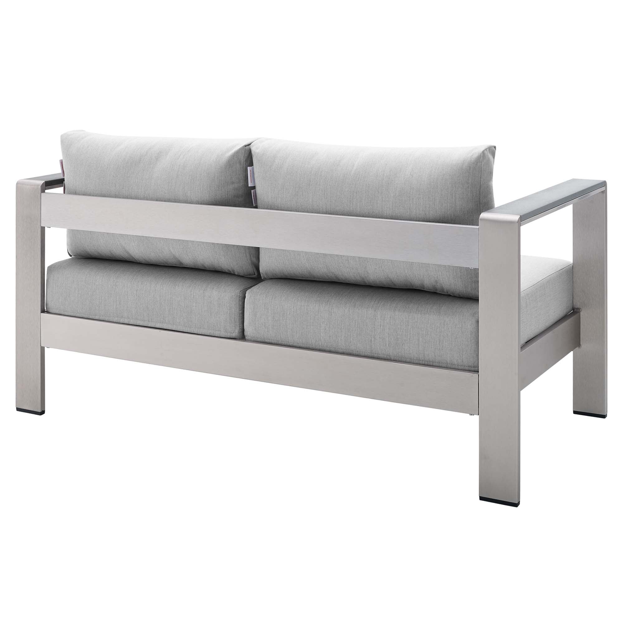 Modway Shore Sunbrella® Fabric Aluminum Outdoor Patio Loveseat
