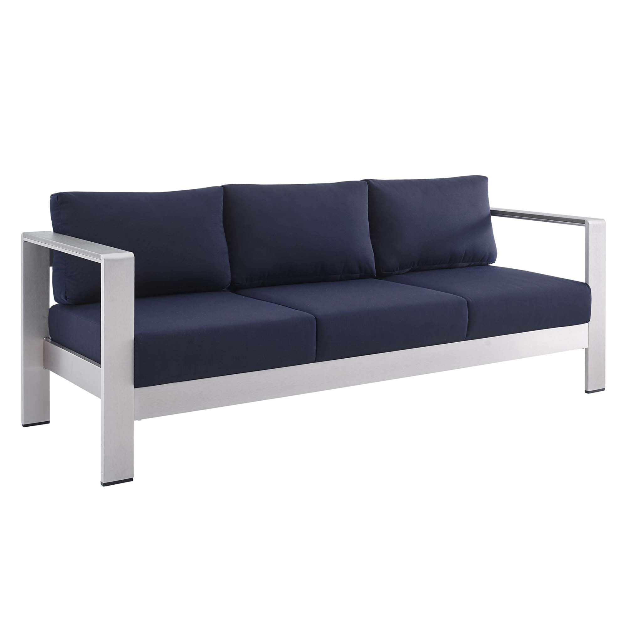 Modway Shore Sunbrella® Fabric Aluminum Outdoor Patio Sofa