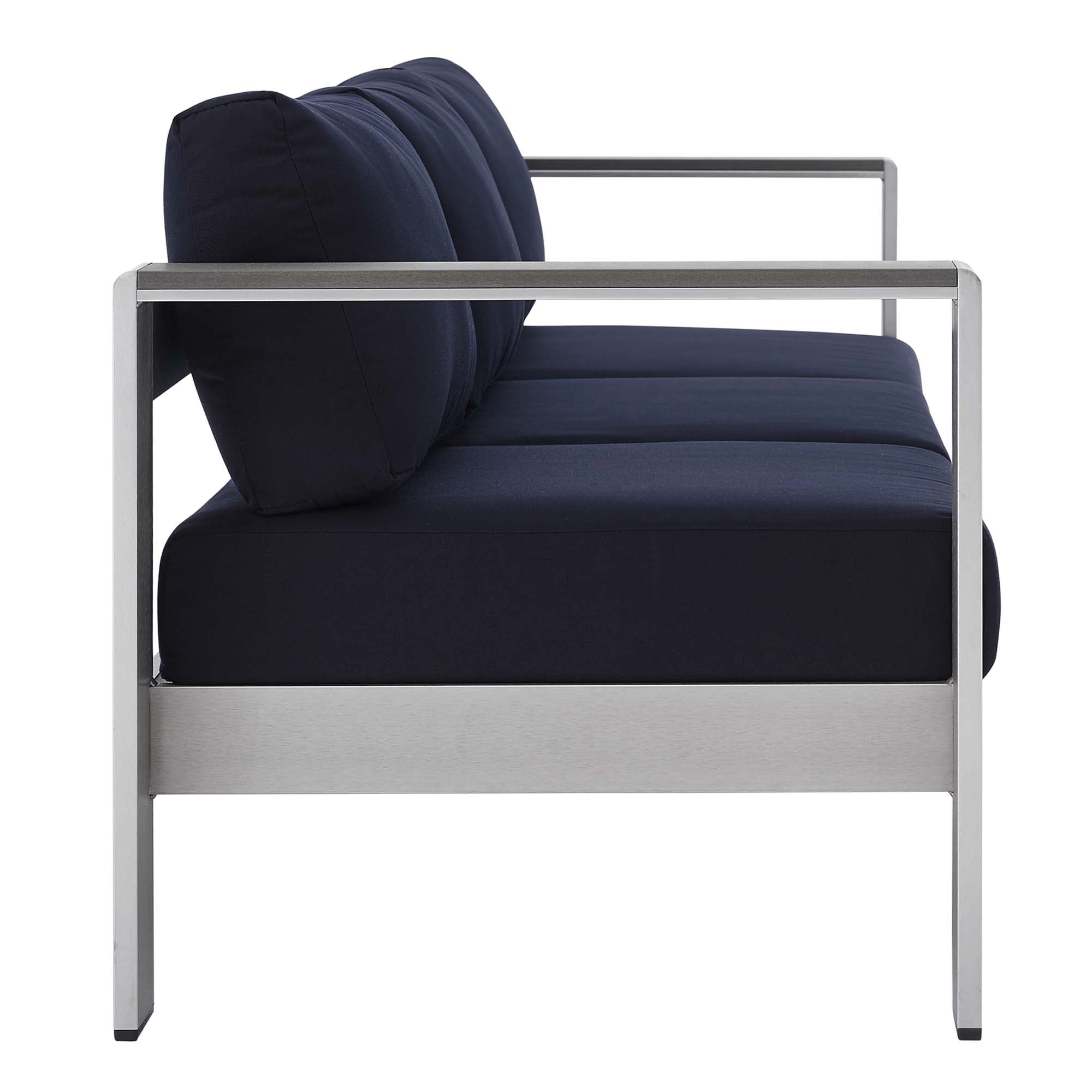 Modway Shore Sunbrella® Fabric Aluminum Outdoor Patio Sofa