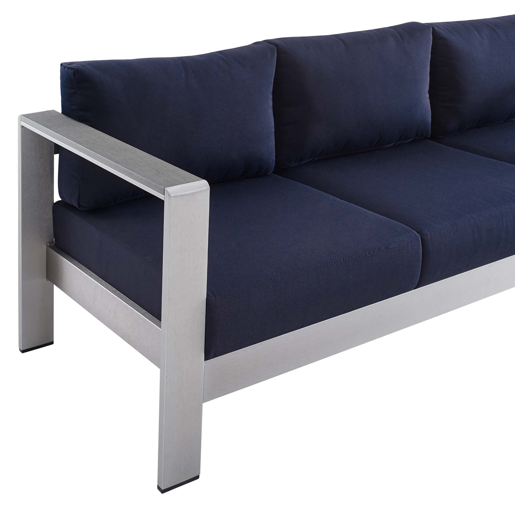 Modway Shore Sunbrella® Fabric Aluminum Outdoor Patio Sofa