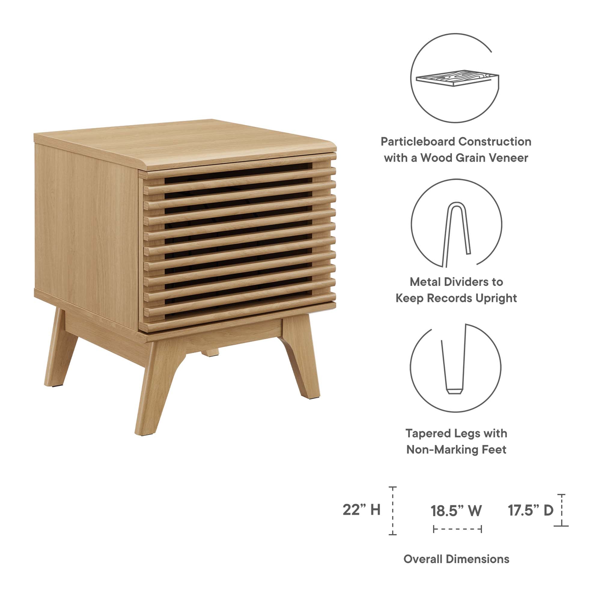 Modway Render Vinyl Record Display Stand