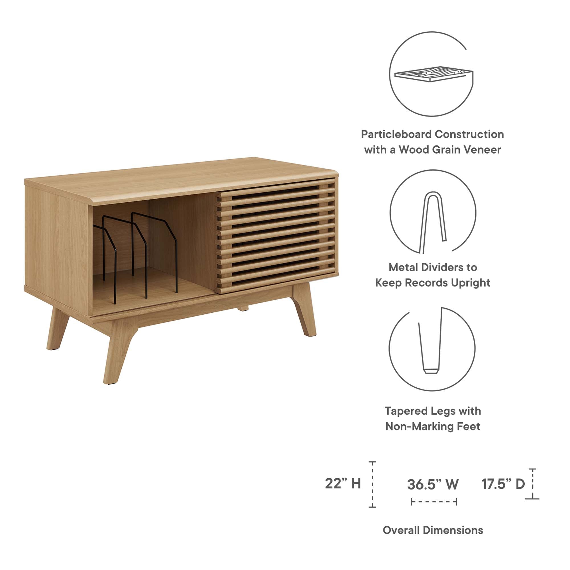 Modway Render Vinyl Record Display Stand