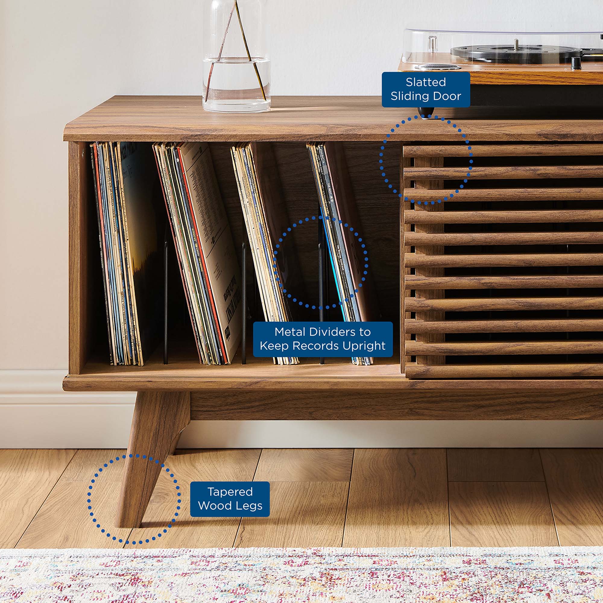 Modway Render Vinyl Record Display Stand