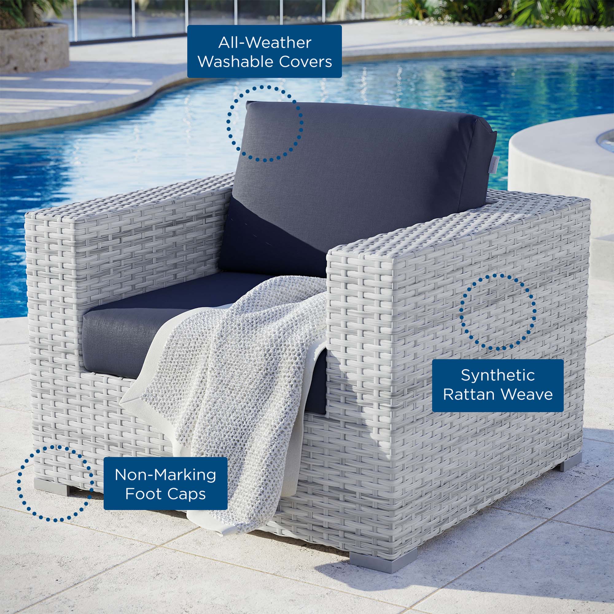 Modway Convene Outdoor Patio Armchair