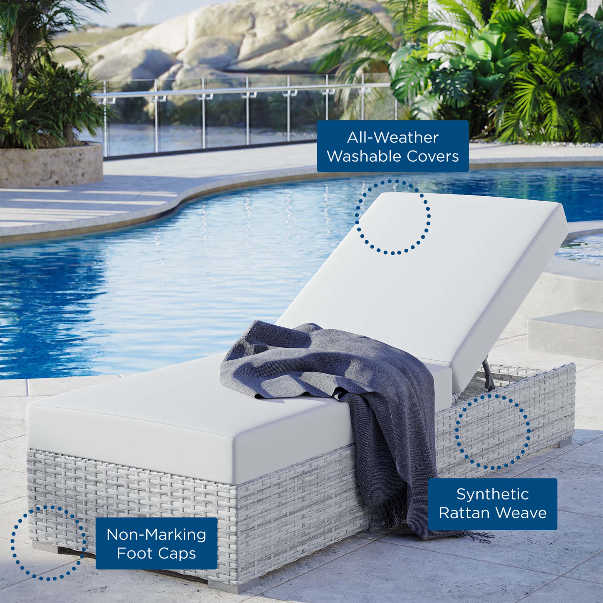 Modway Convene Outdoor Patio Chaise
