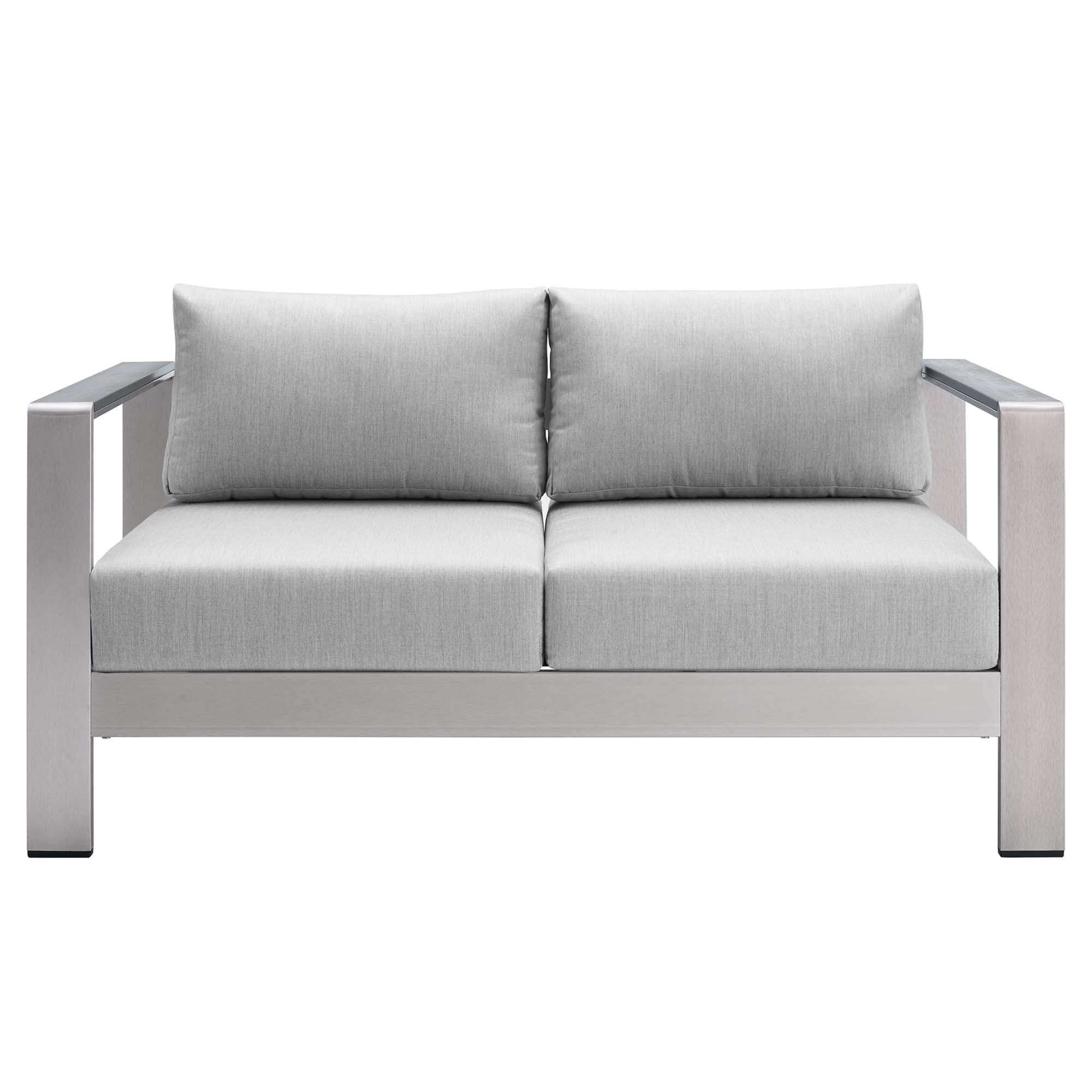 Modway Shore 3 Piece Sunbrella® Fabric Outdoor Patio Aluminum Set