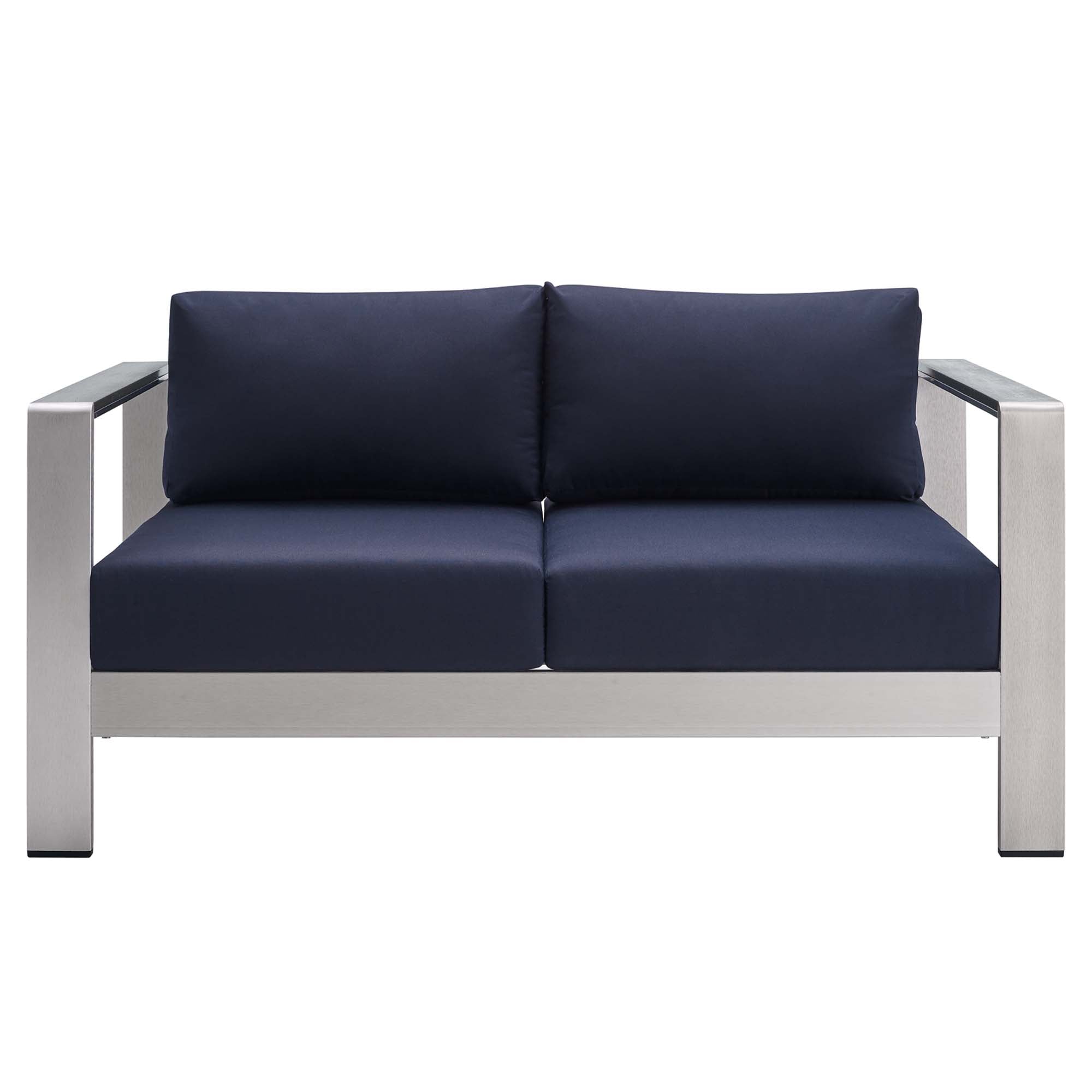 Modway Shore 3 Piece Sunbrella® Fabric Outdoor Patio Aluminum Set