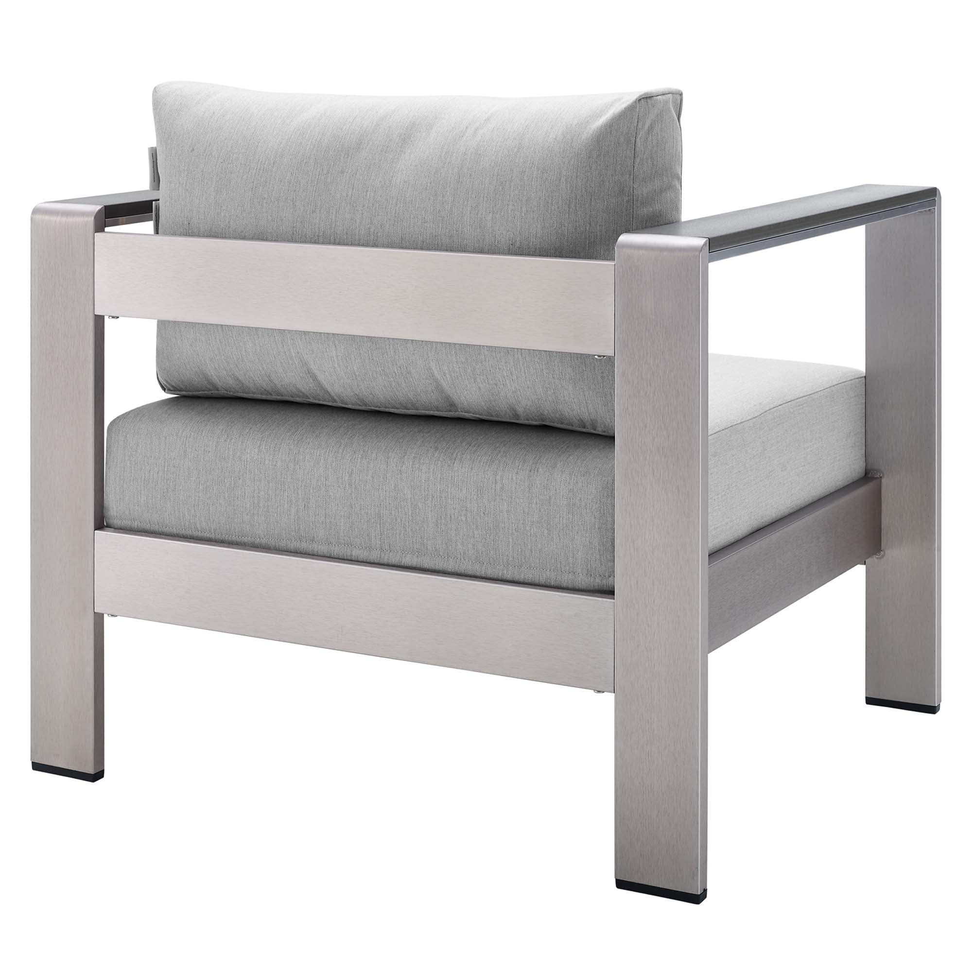 Modway Shore 4 Piece Sunbrella® Fabric Outdoor Patio Aluminum Set