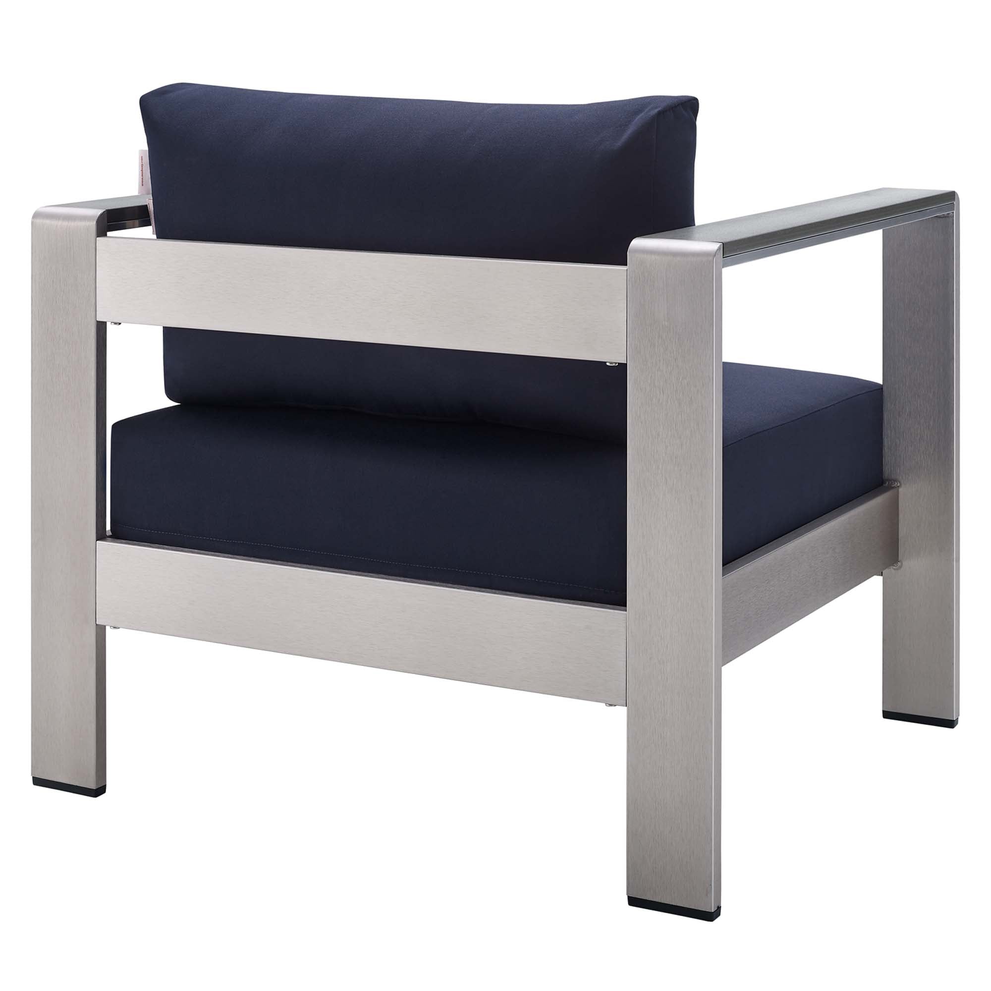 Modway Shore 7 Piece Sunbrella® Fabric Outdoor Patio Aluminum Set