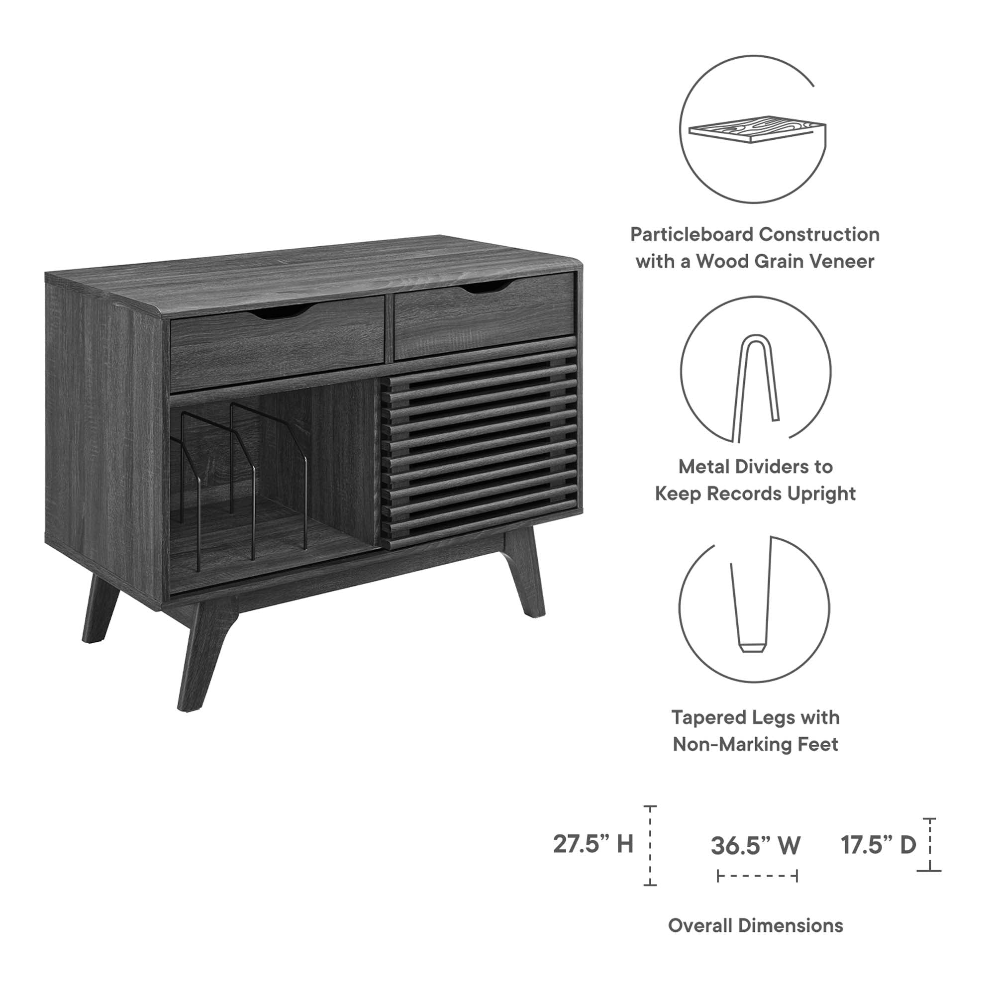 Modway Render Vinyl Record Display Stand