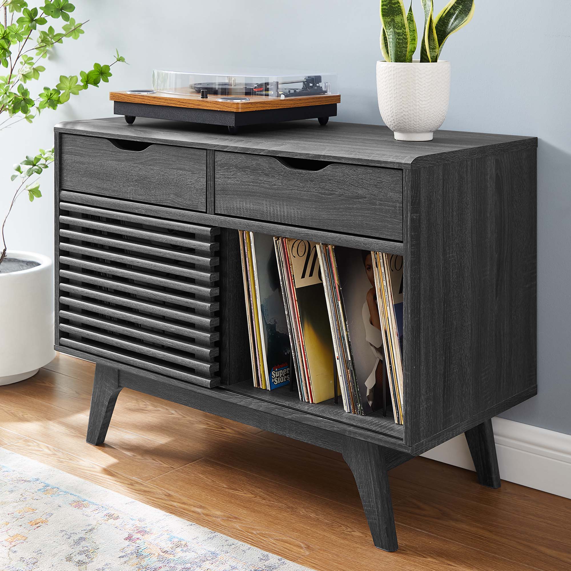 Modway Render Vinyl Record Display Stand