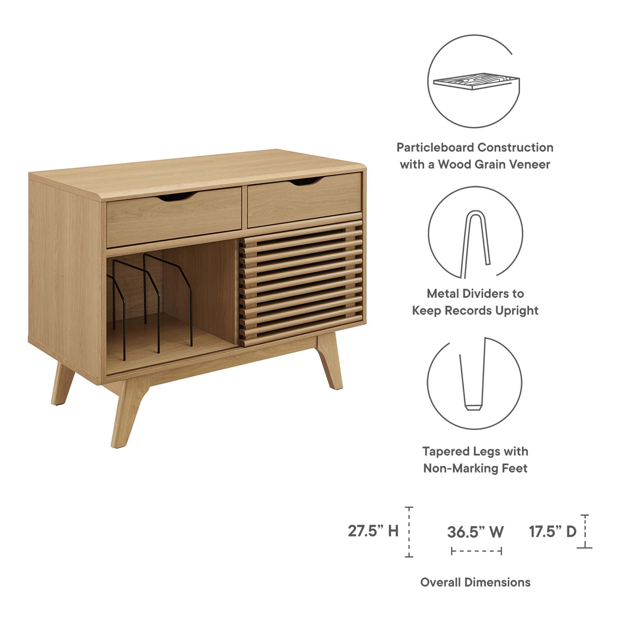 Modway Render Vinyl Record Display Stand