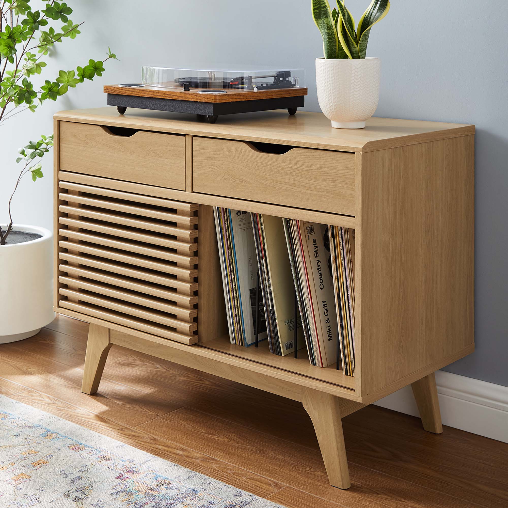 Modway Render Vinyl Record Display Stand