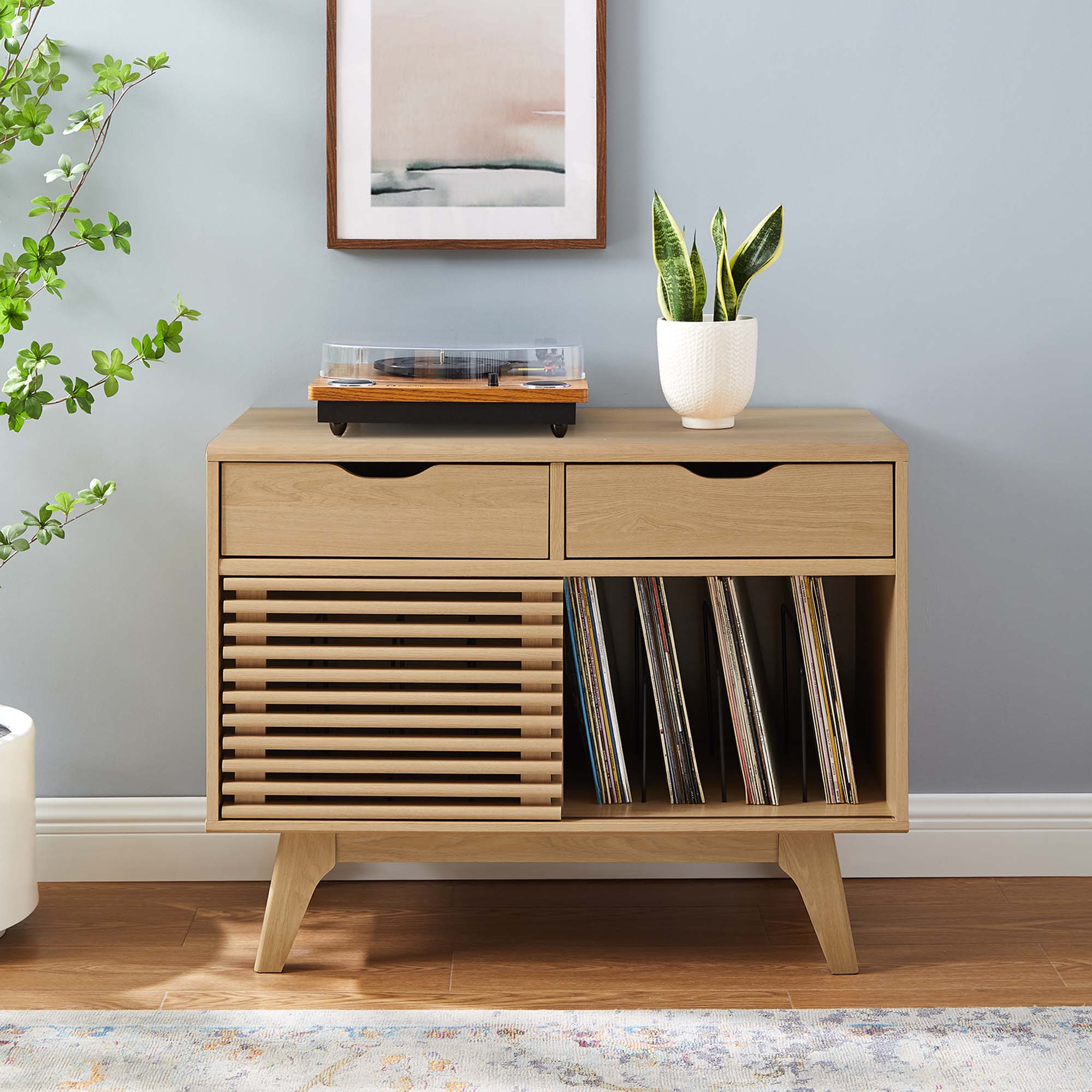 Modway Render Vinyl Record Display Stand