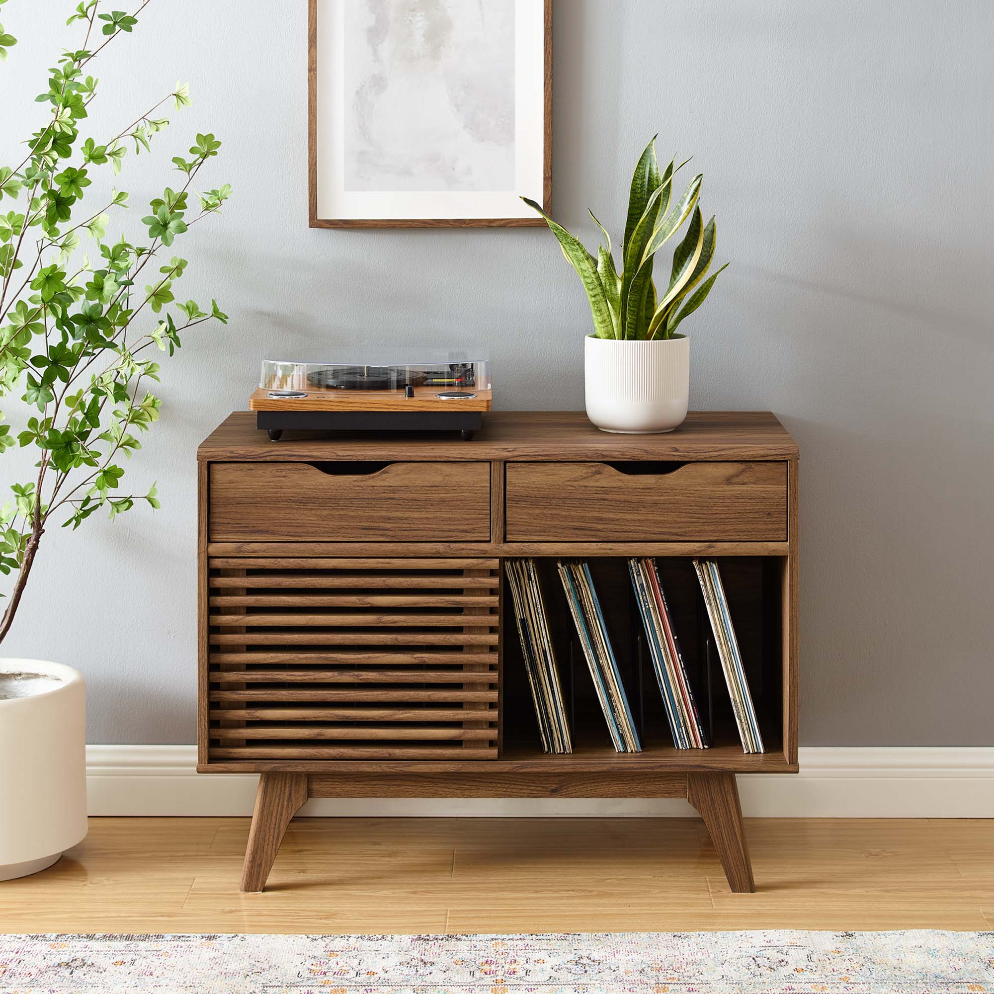 Modway Render Vinyl Record Display Stand