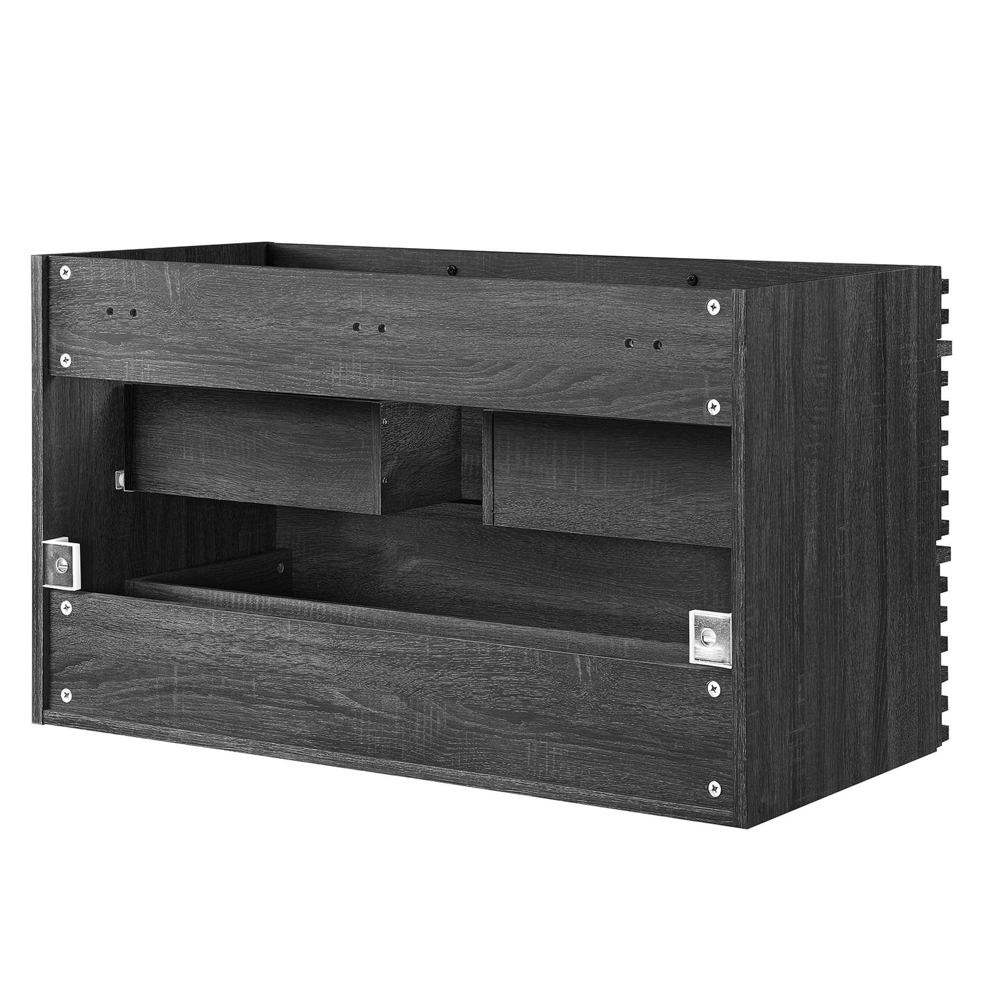Modway Render 36" Wall-Mount Bathroom Vanity Cabinet (Sink Basin Not Included)