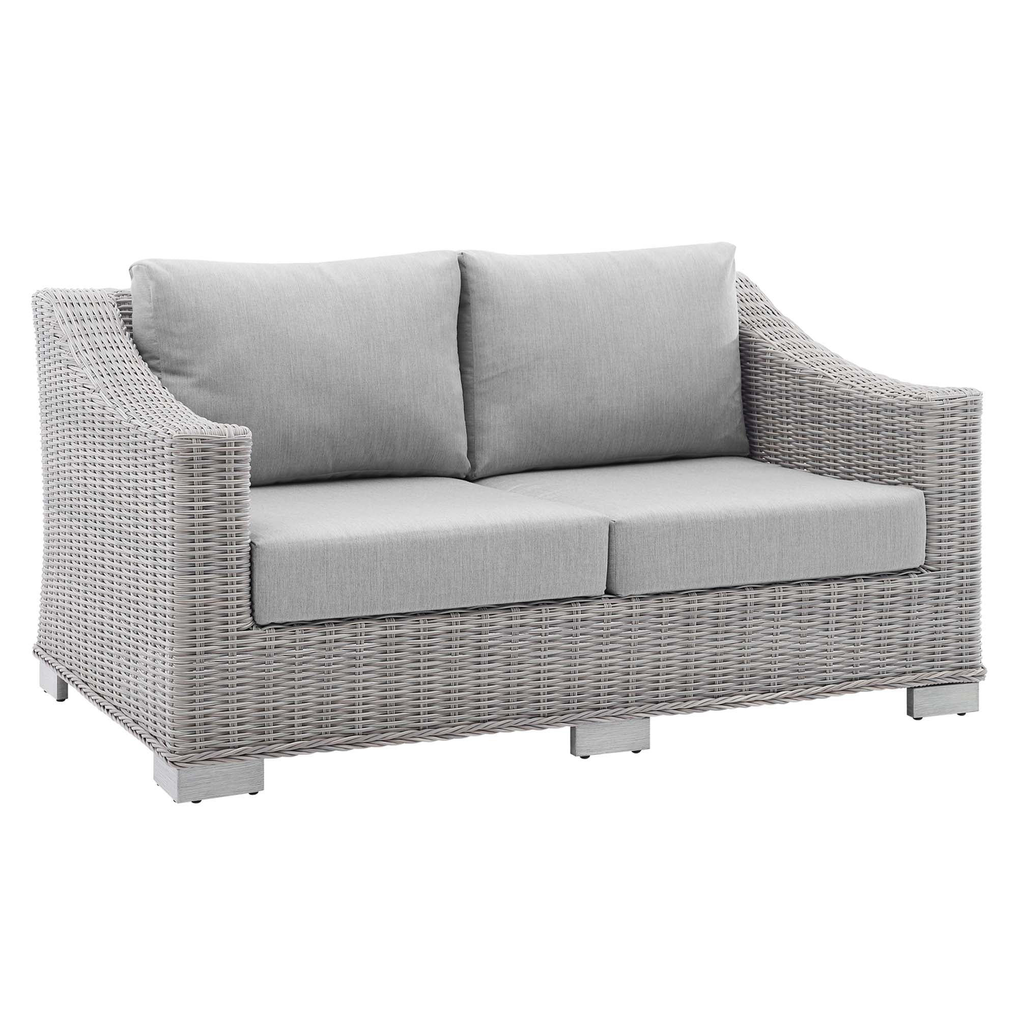 Modway Conway 4-Piece Sunbrella® Outdoor Patio Wicker Rattan Furniture Set