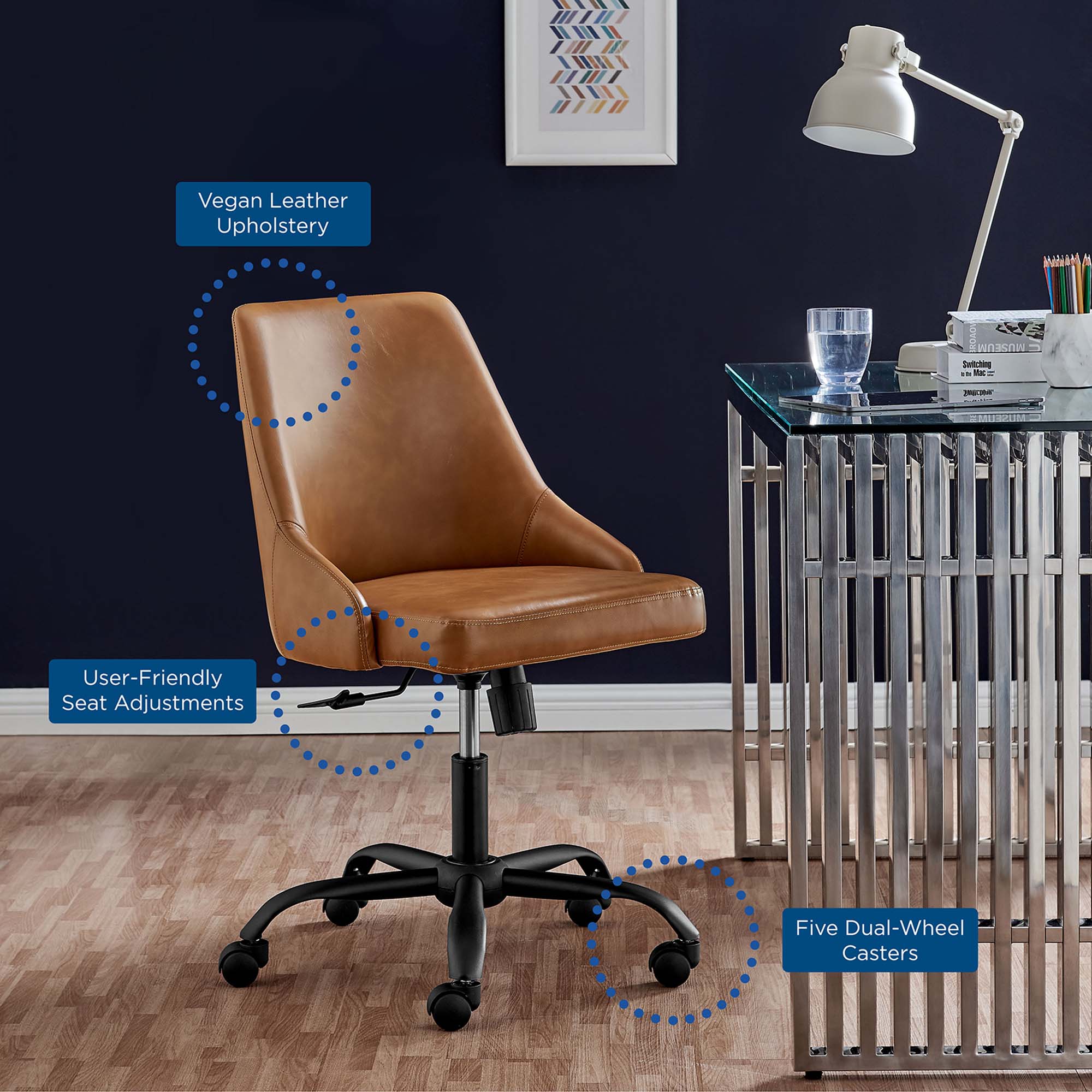 Modway Designate Swivel Vegan Leather Office Chair