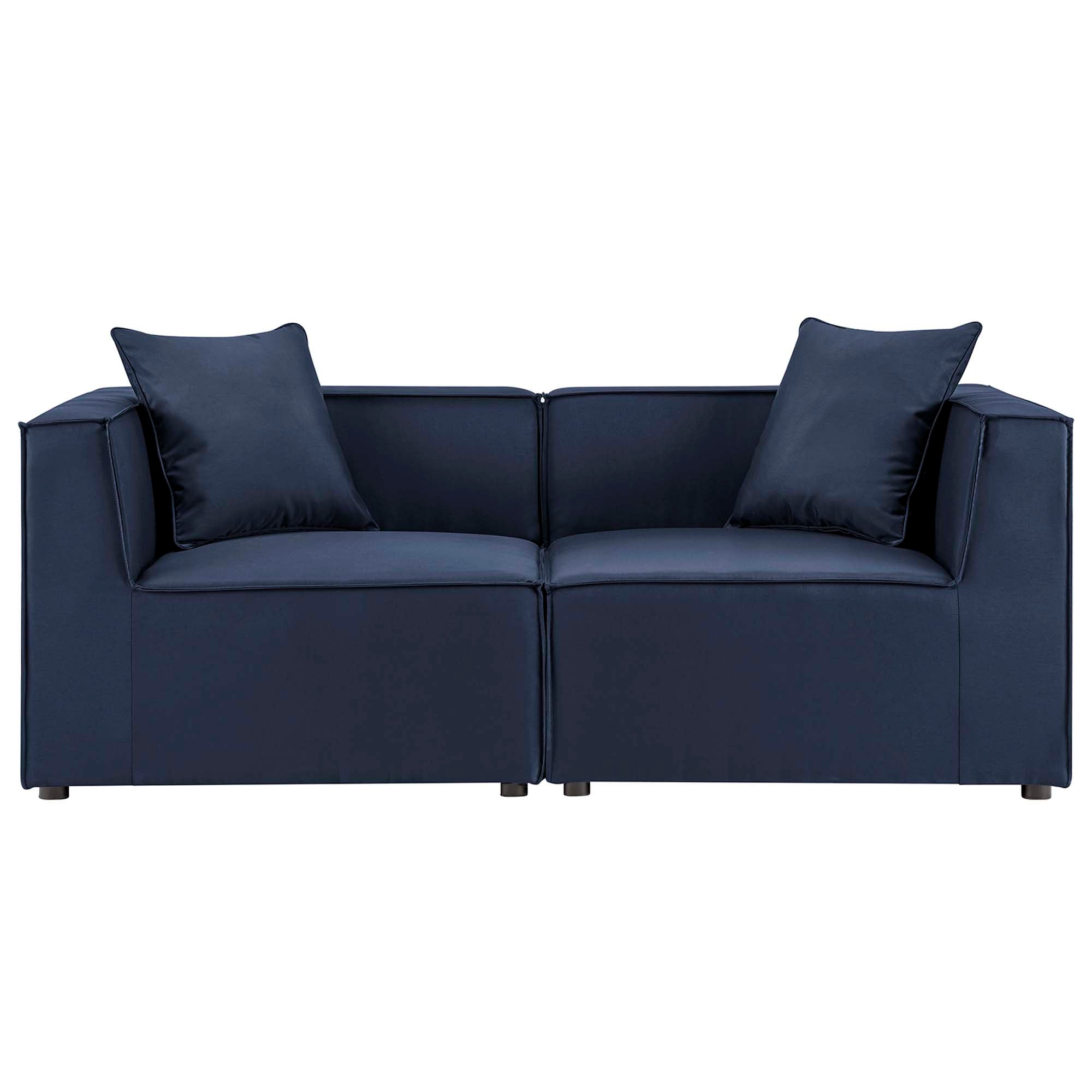 Modway Saybrook 2-Piece Outdoor Patio Upholstered Sectional Sofa Loveseat