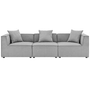 Modway Saybrook 3-Piece Outdoor Patio Upholstered Sectional Sofa