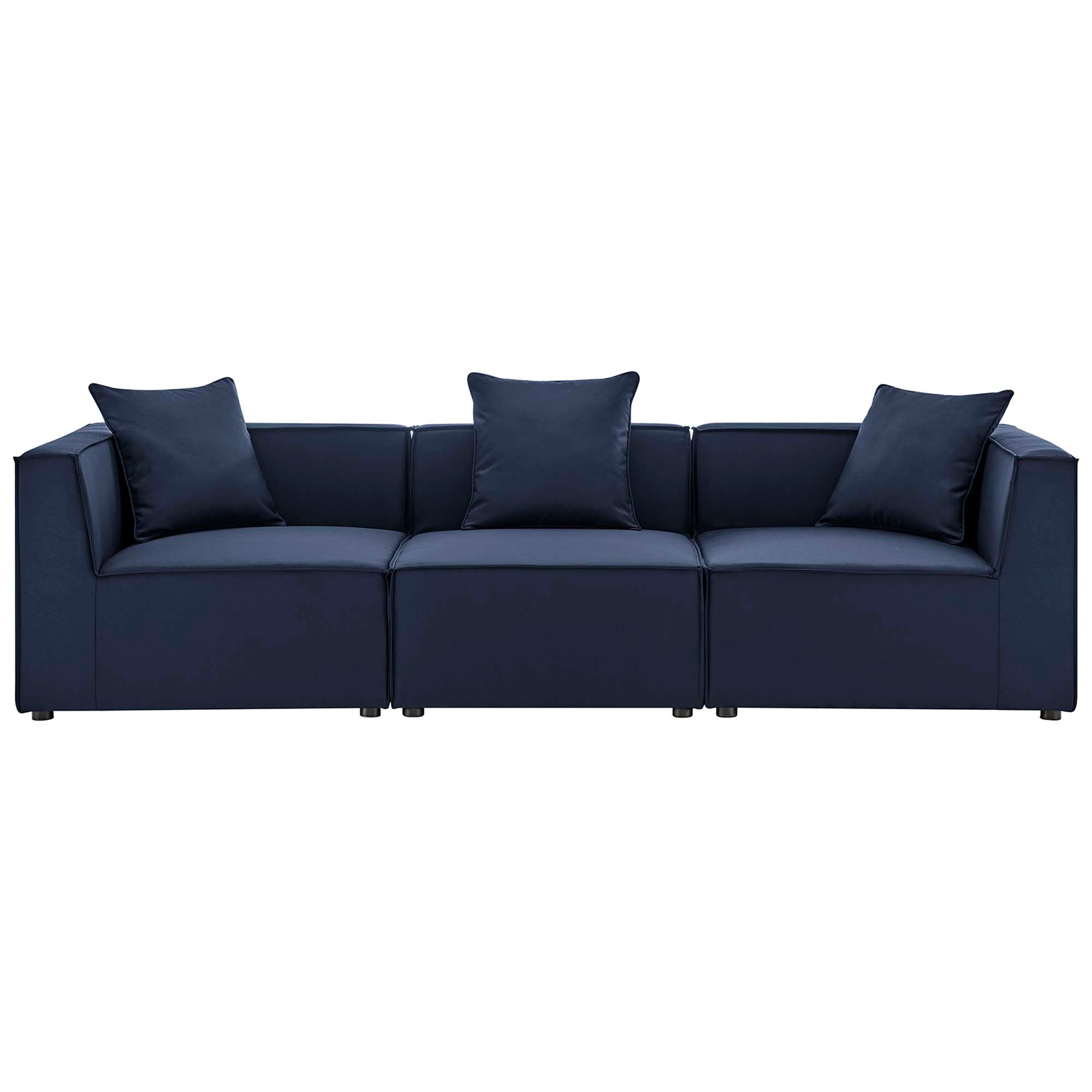 Modway Saybrook 3-Piece Outdoor Patio Upholstered Sectional Sofa
