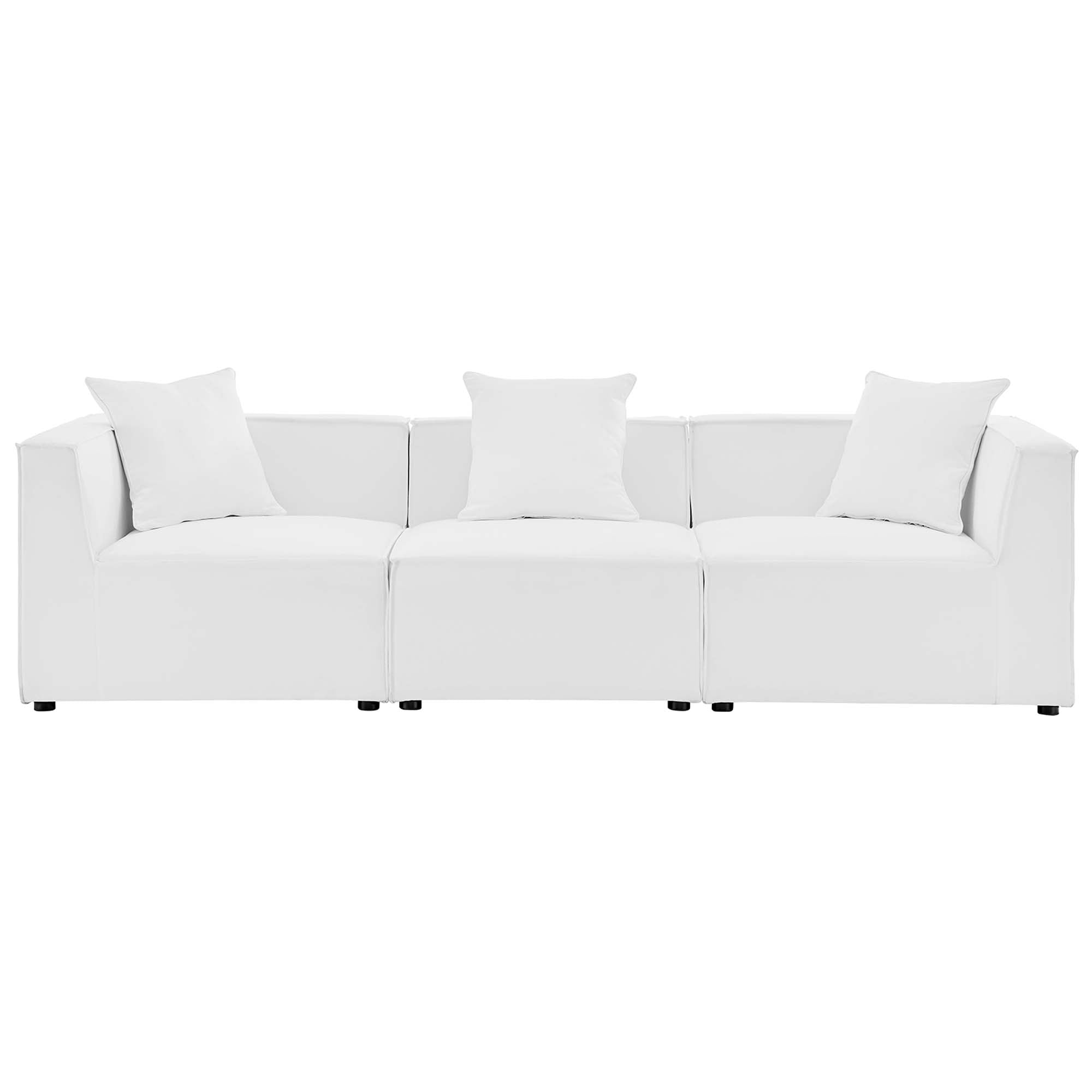 Modway Saybrook 3-Piece Outdoor Patio Upholstered Sectional Sofa