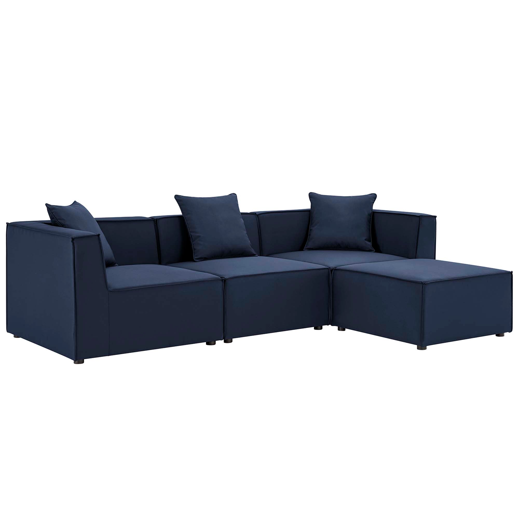 Modway Saybrook 4-Piece Outdoor Patio Upholstered Sectional Sofa
