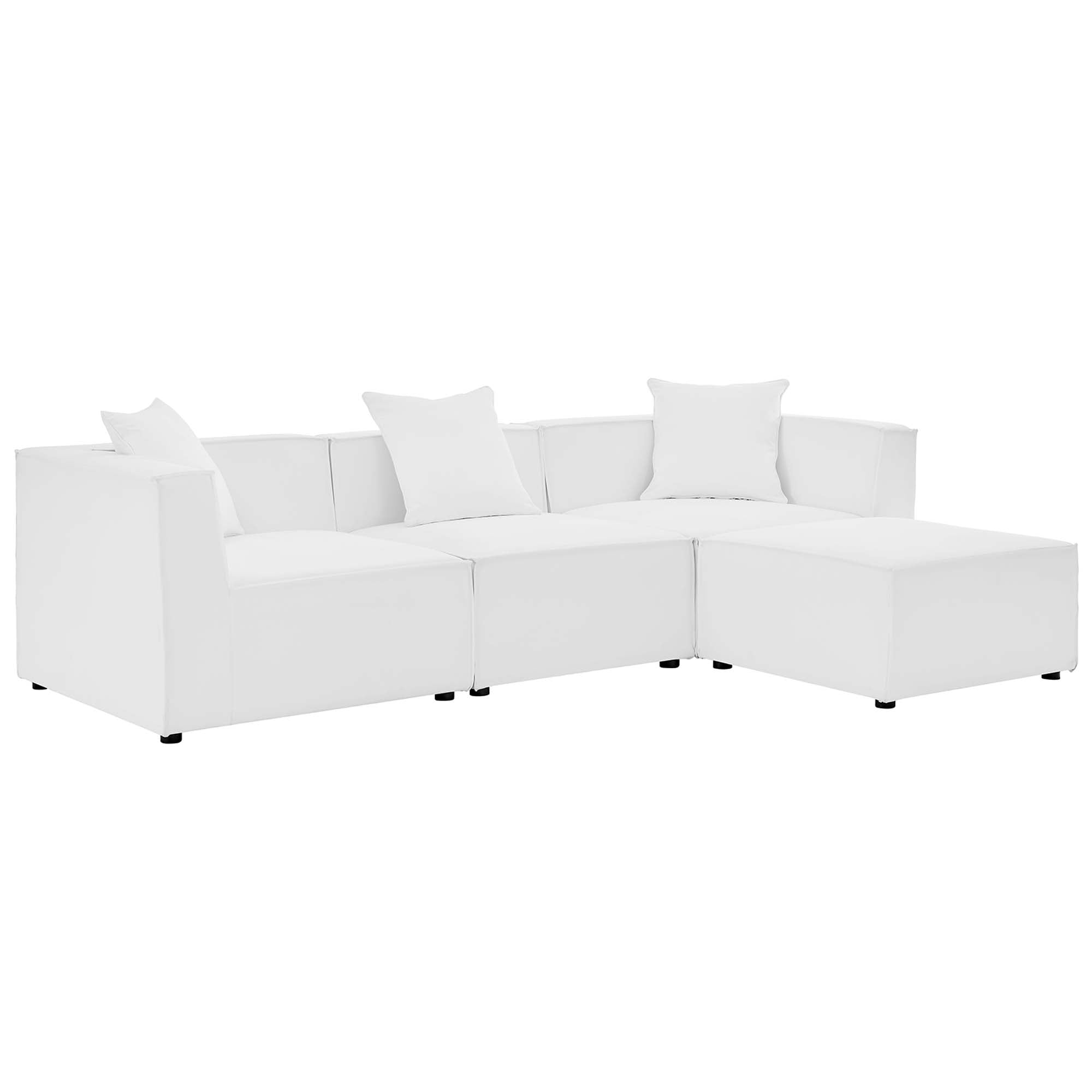Modway Saybrook 4-Piece Outdoor Patio Upholstered Sectional Sofa