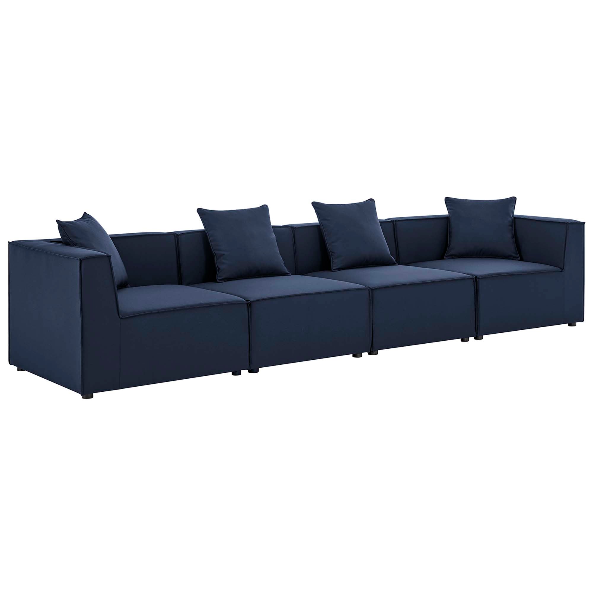 Modway Saybrook 4-Piece Outdoor Patio Upholstered Sectional Sofa