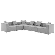 Modway Saybrook 6-Piece Outdoor Patio Upholstered Sectional Sofa