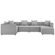 Modway Saybrook 6-Piece Outdoor Patio Upholstered Sectional Sofa
