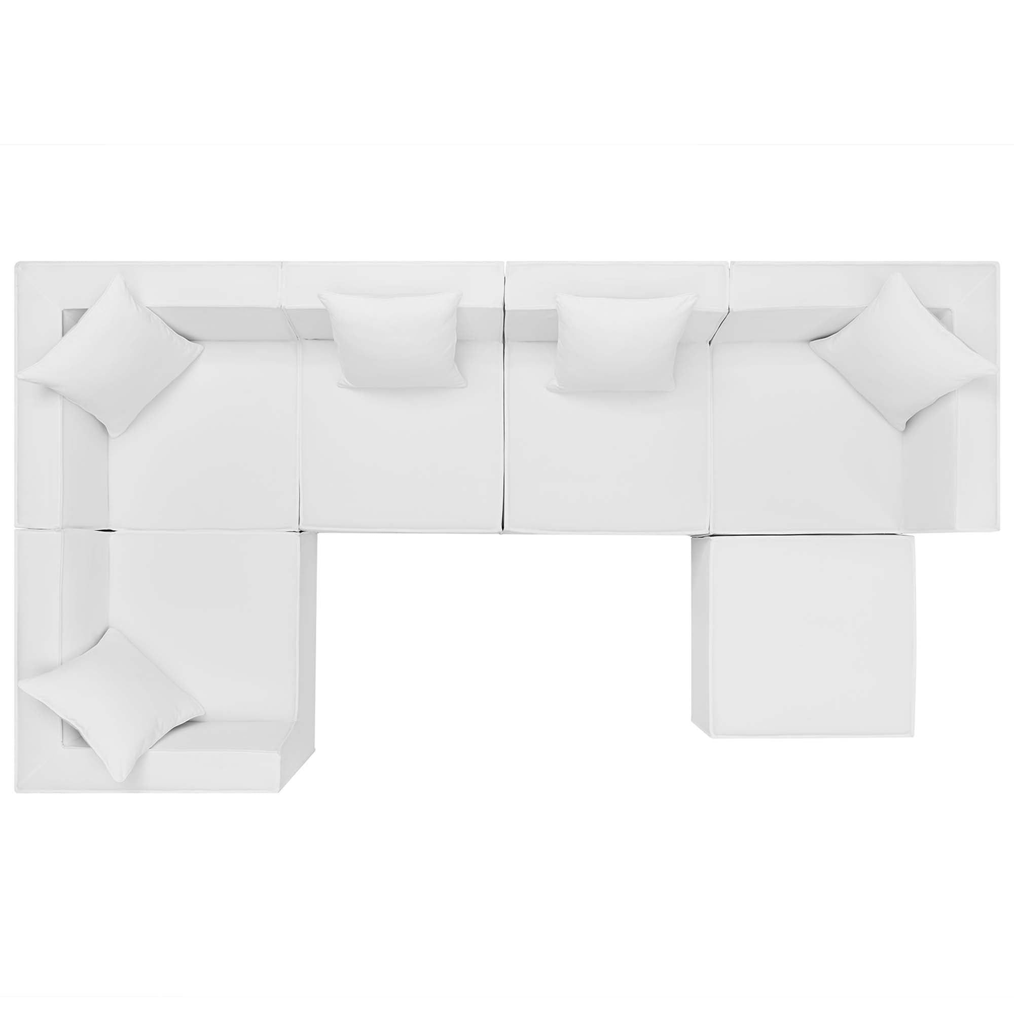 Modway Saybrook 6-Piece Outdoor Patio Upholstered Sectional Sofa