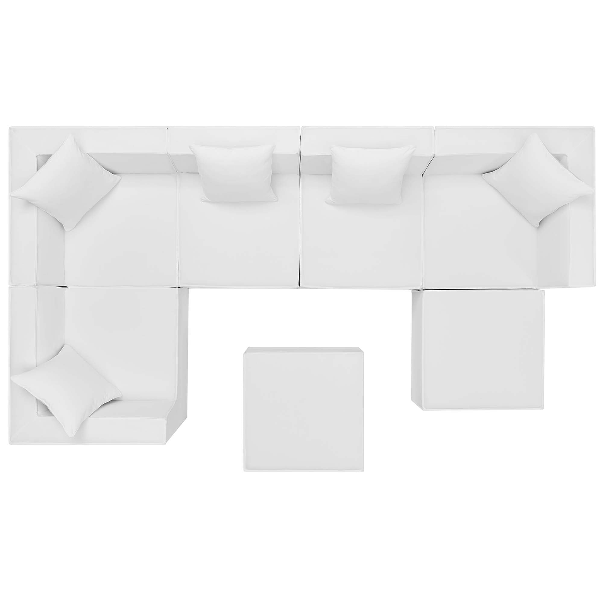 Modway Saybrook 7-Piece Outdoor Patio Upholstered Sectional Sofa