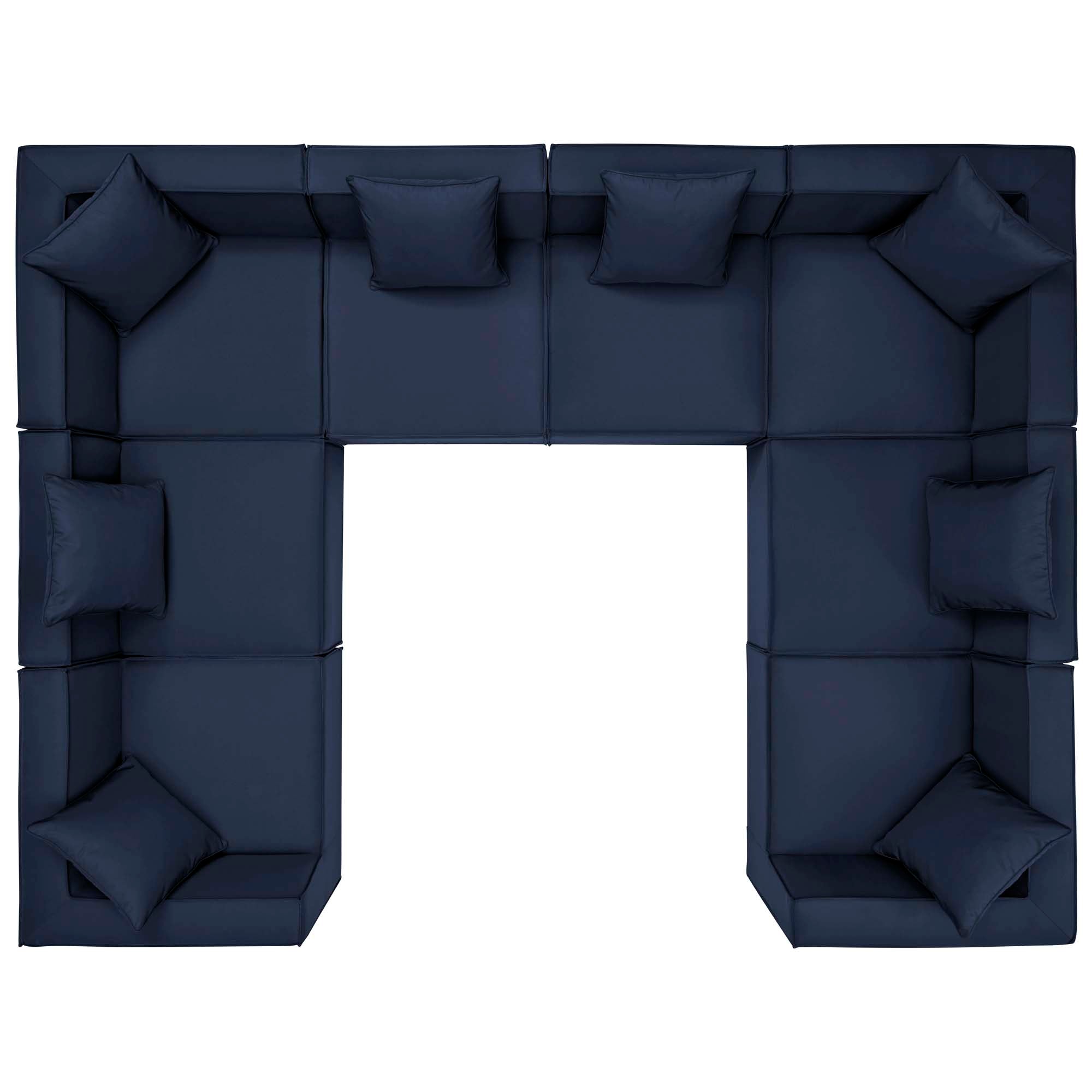Modway Saybrook 8-Piece Outdoor Patio Upholstered Sectional Sofa
