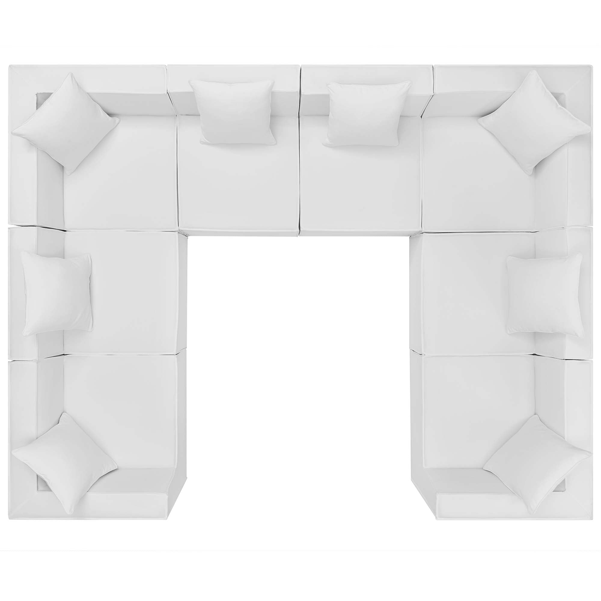 Modway Saybrook 8-Piece Outdoor Patio Upholstered Sectional Sofa