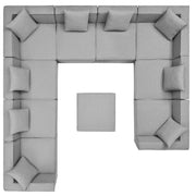 Modway Saybrook 10-Piece Outdoor Patio Upholstered Sectional Sofa