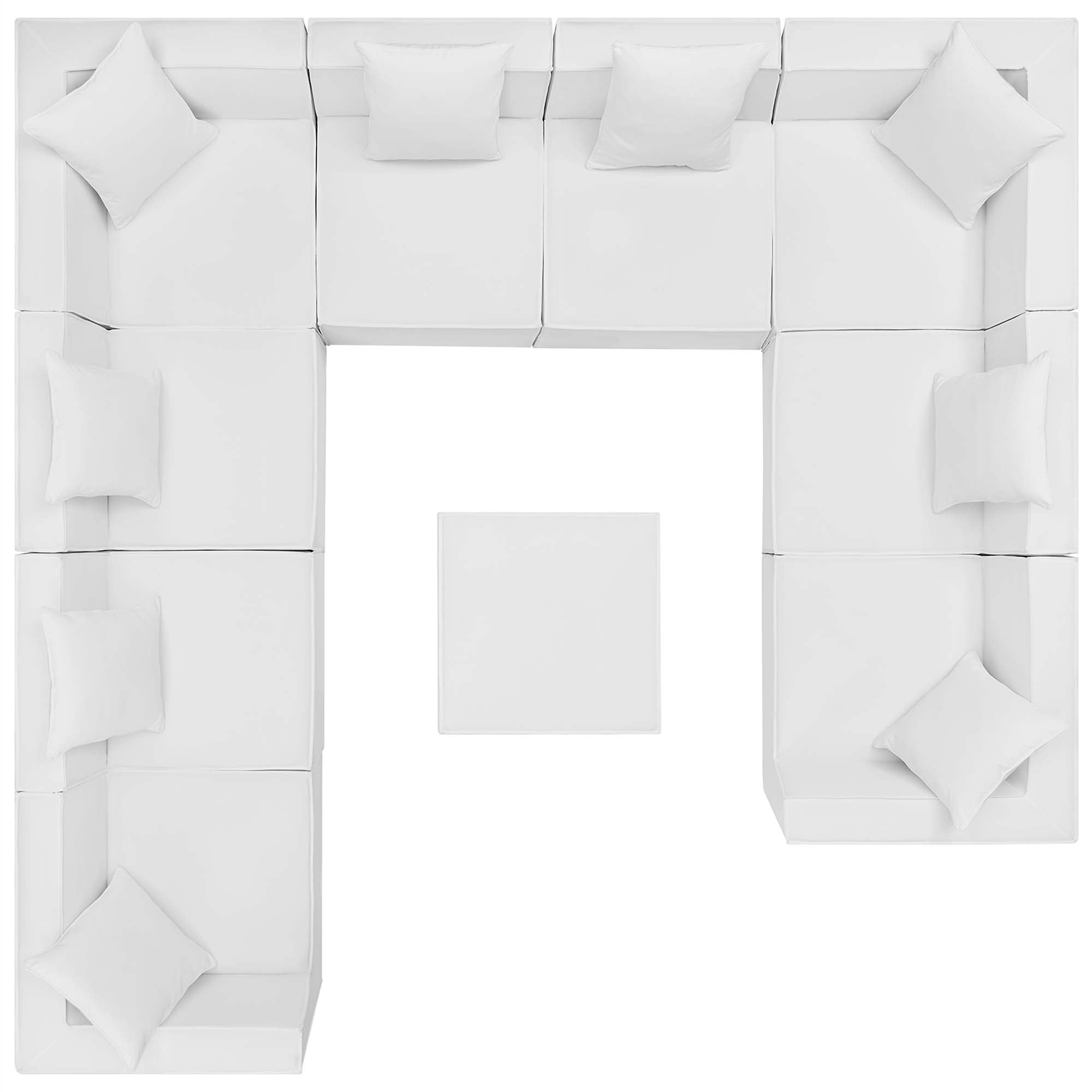 Modway Saybrook 10-Piece Outdoor Patio Upholstered Sectional Sofa