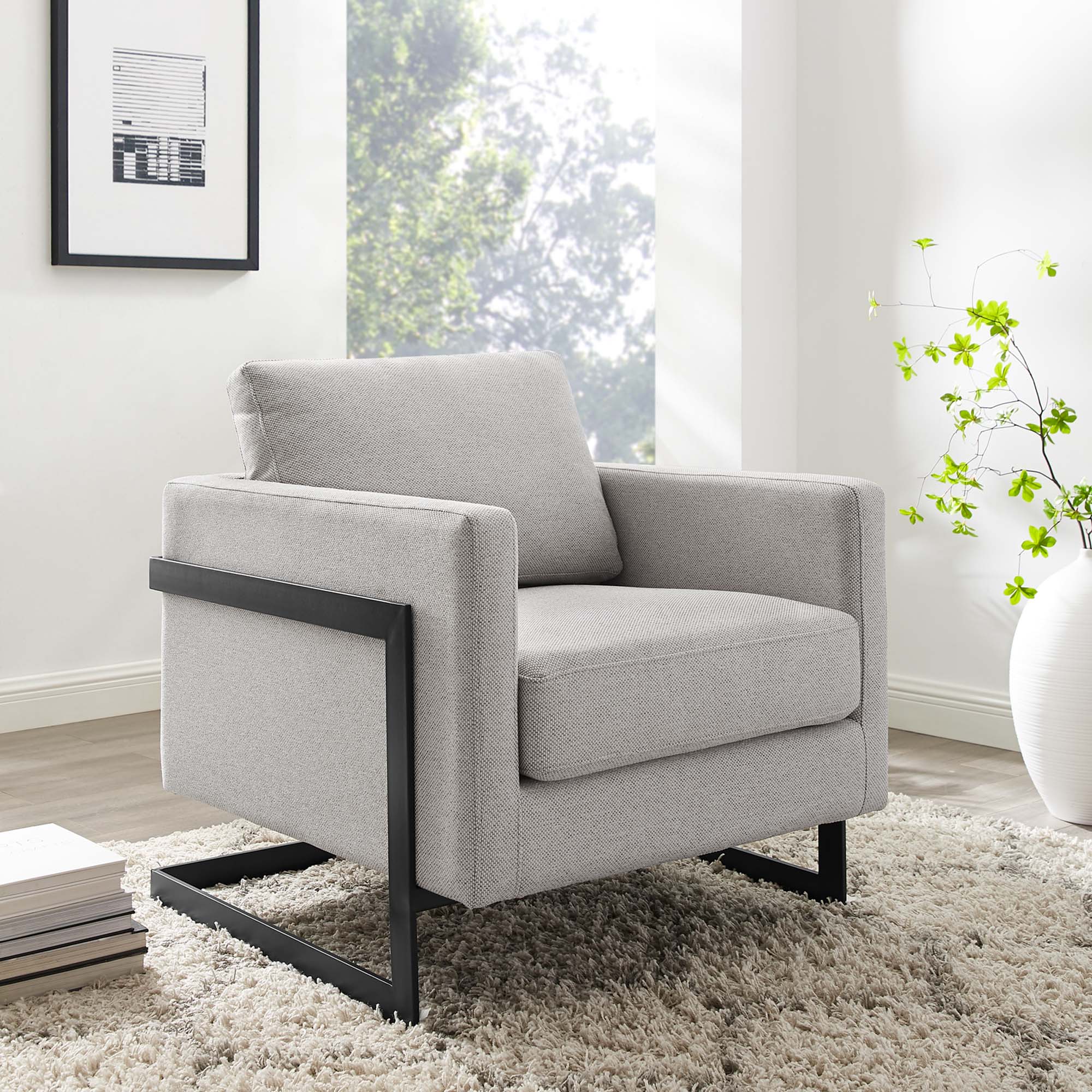 Modway Posse Upholstered Fabric Accent Chair