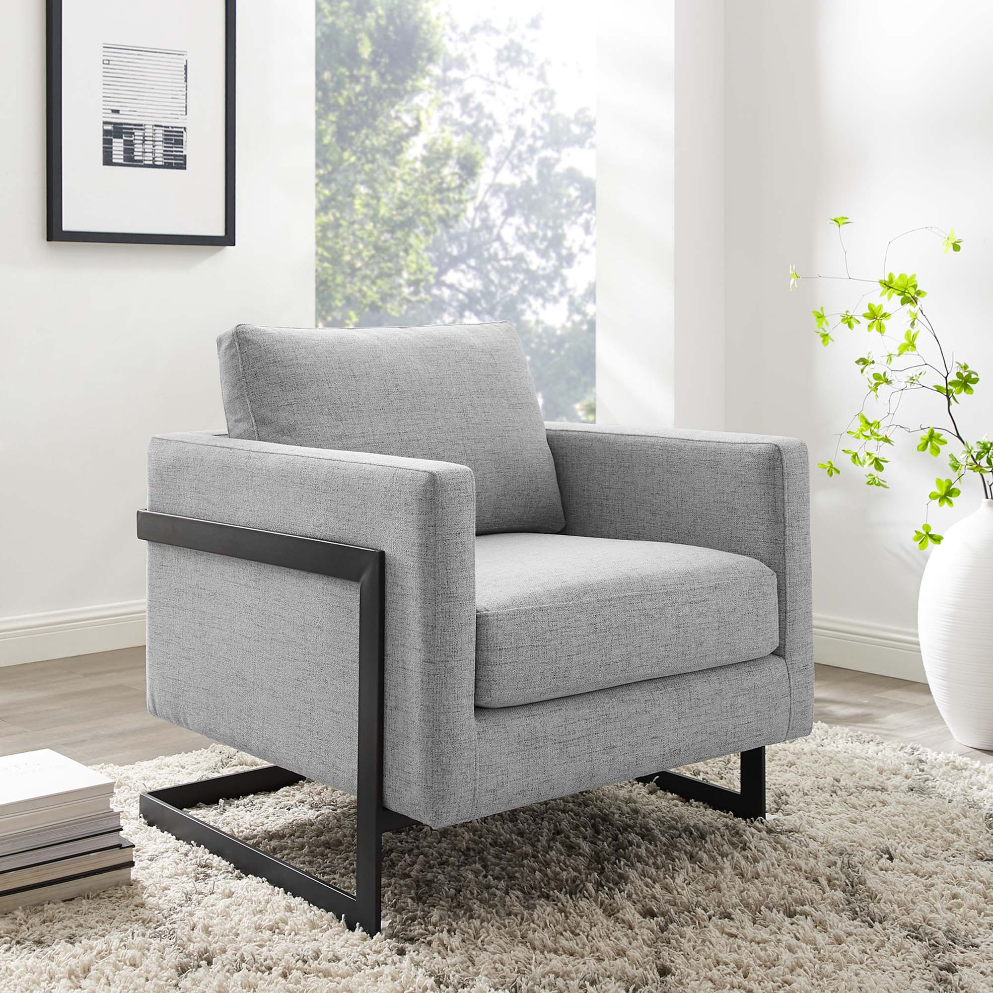 Modway Posse Upholstered Fabric Accent Chair