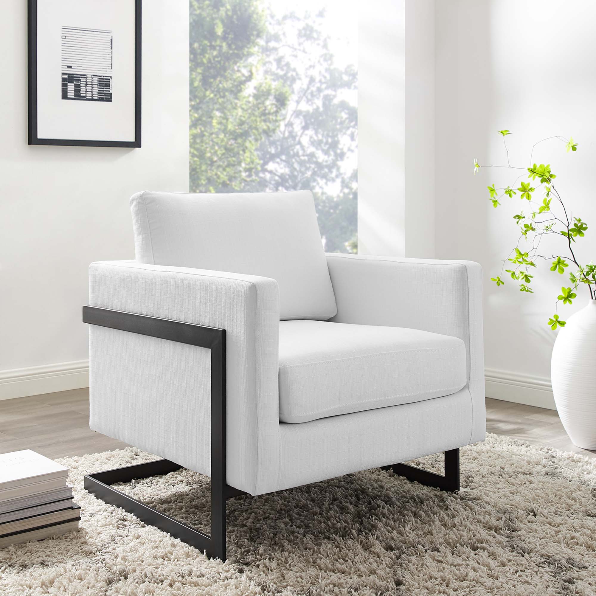 Modway Posse Upholstered Fabric Accent Chair